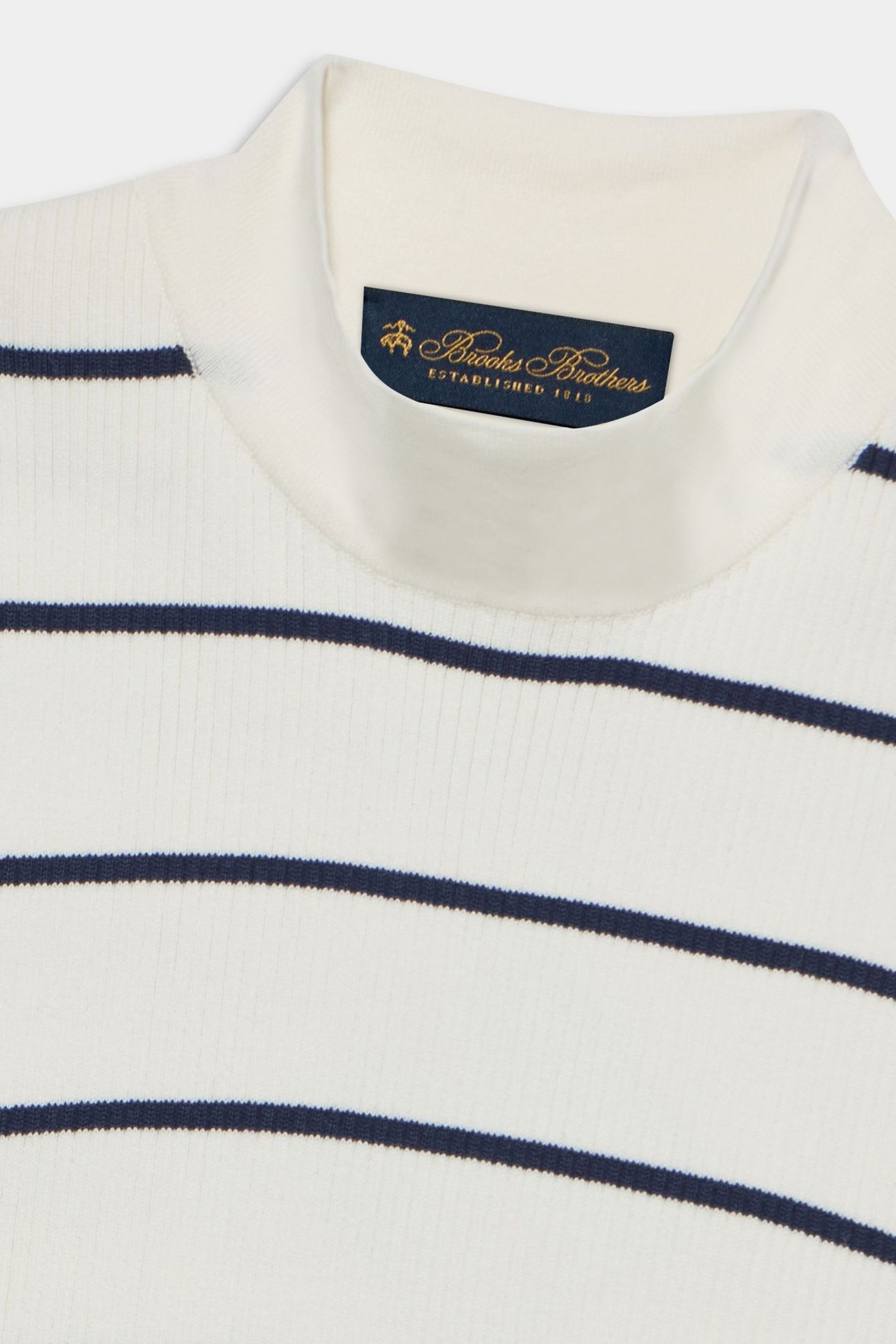 HIGH NECK RIBBED TOP WHITE 5