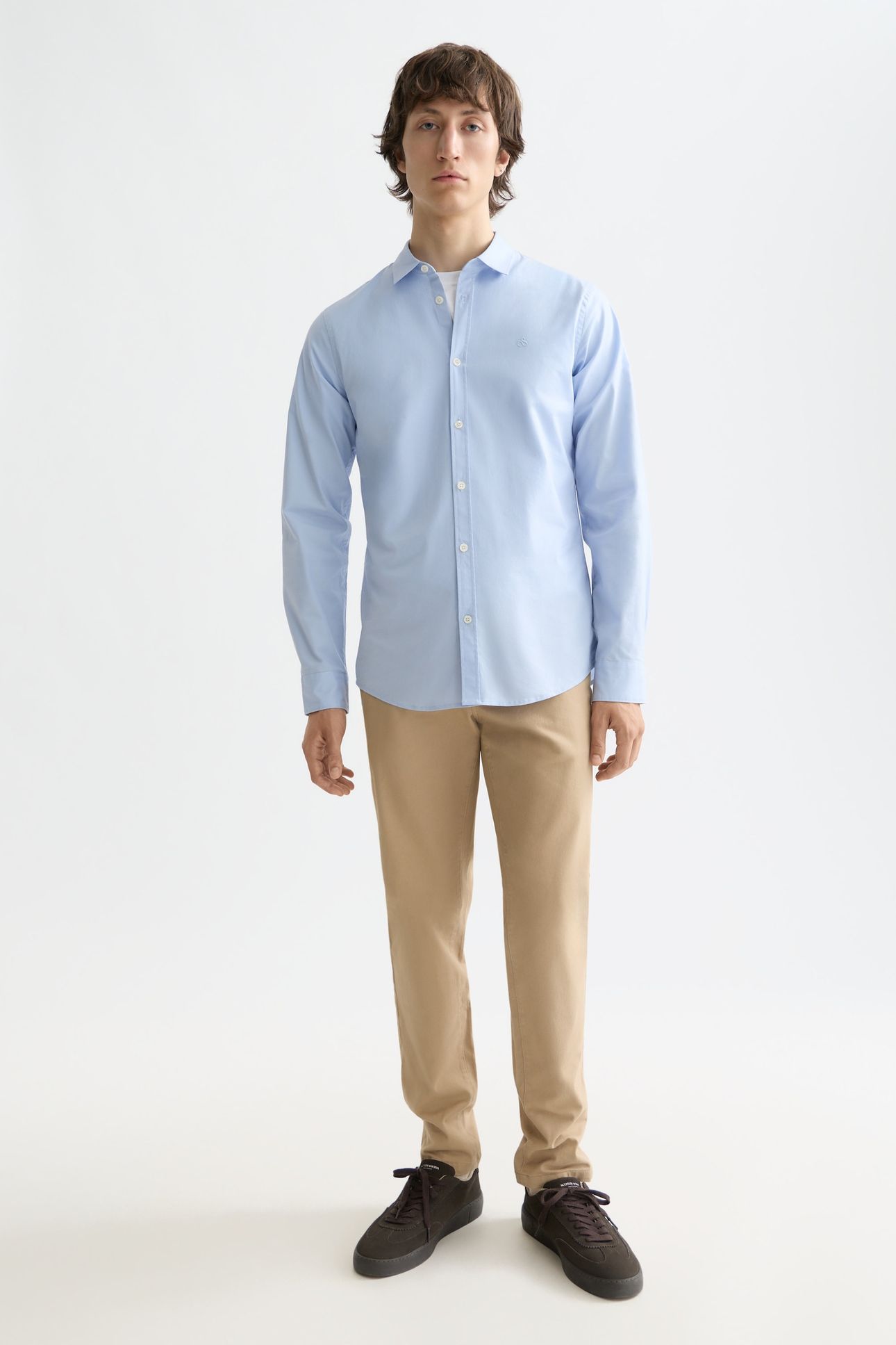 NOS COTTON POPLIN SLIM-FIT SHIRT SHIRT BLUE 3