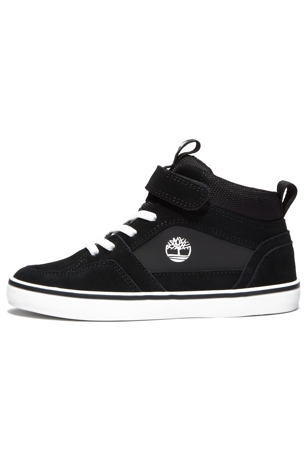 STONE JUMP MID HOOK & LOOP SNEAKER BLACK SUEDE 2