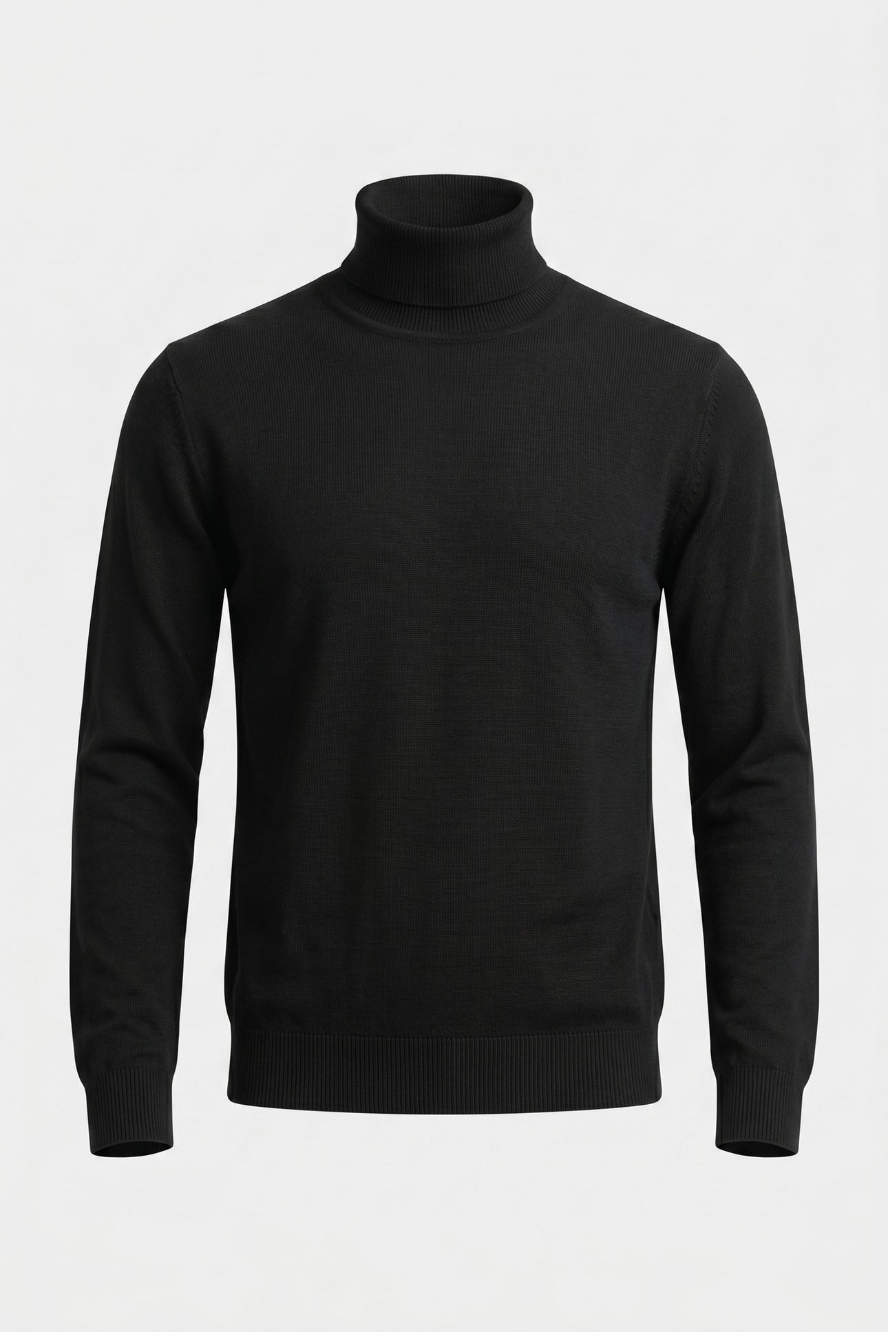 MERINO WOOL TURTLE NECK BLACK 5
