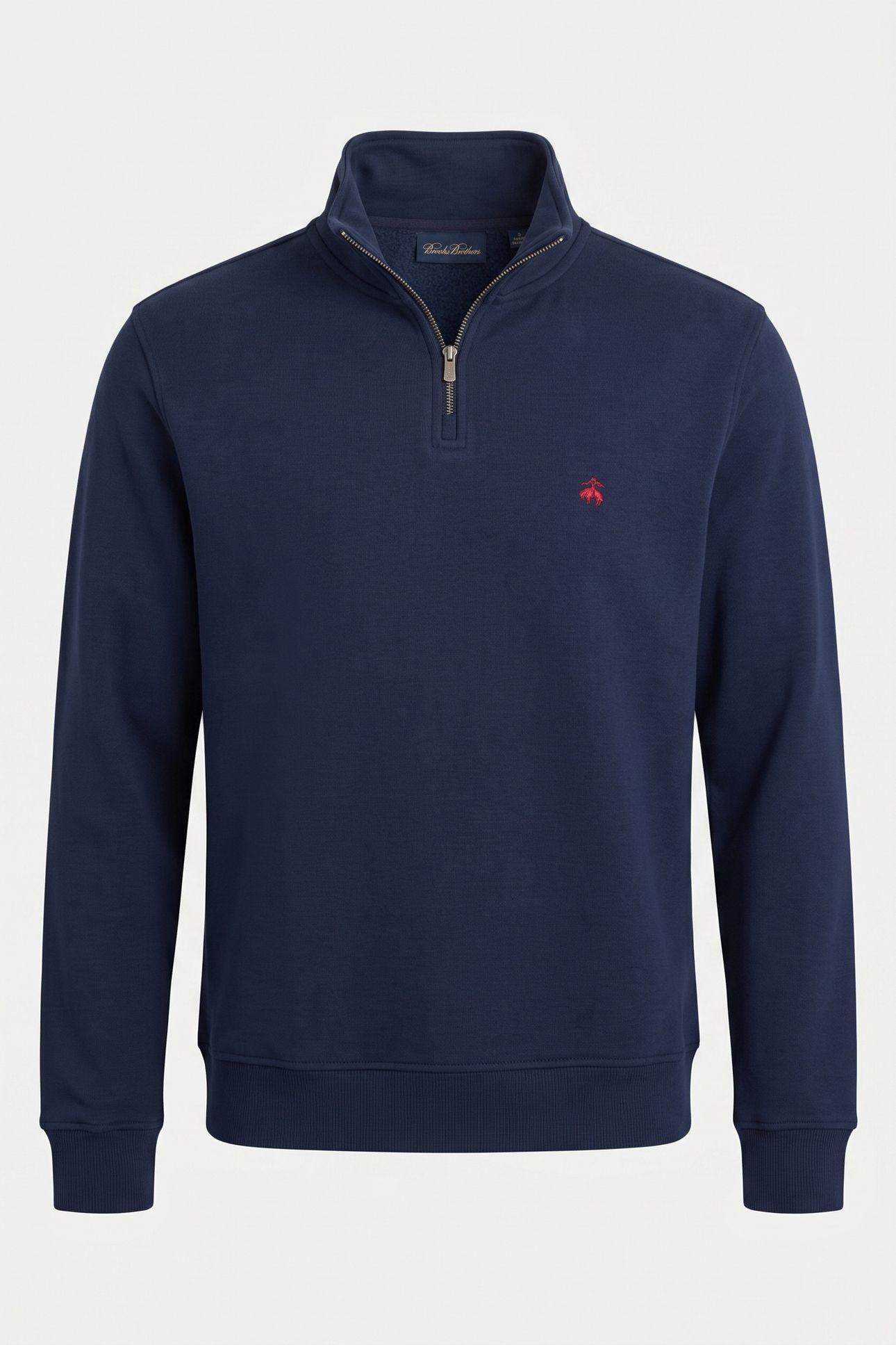 PLAIN HALF-ZIP SWEATSHIRT COTTON NAVY 5