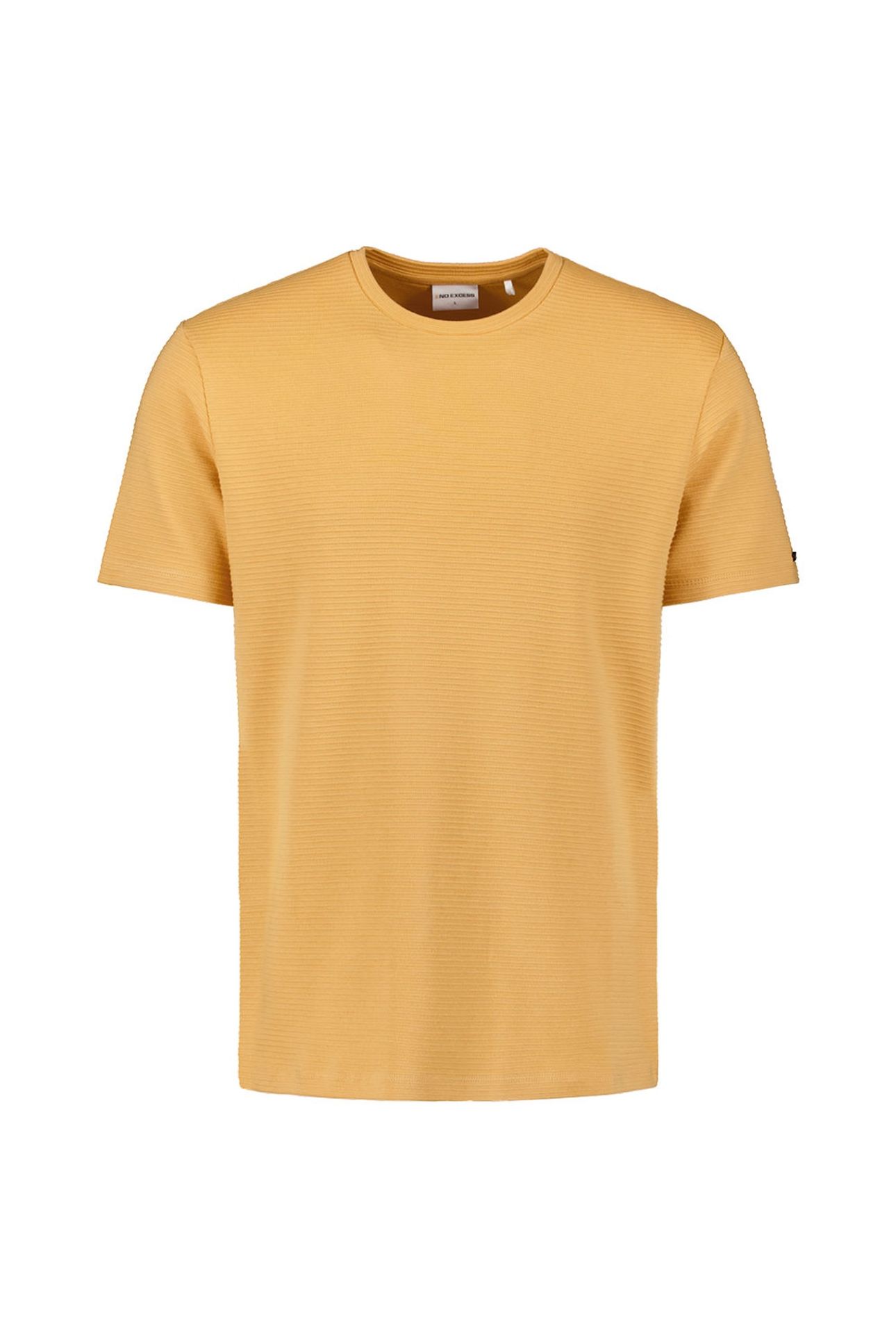 T-SHIRT CREWNECK SOLID RELIEF JACQUARD YELLOW 1