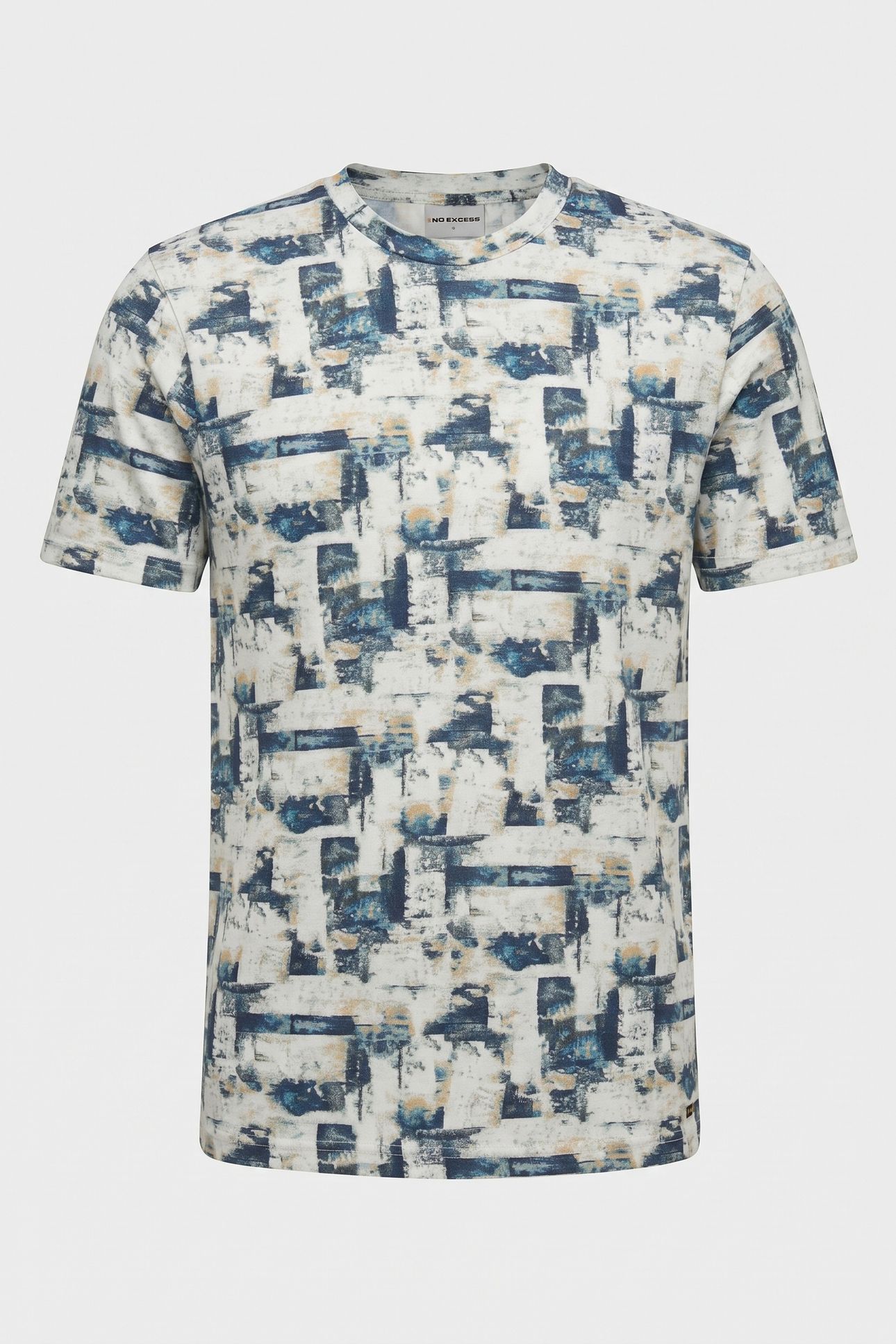 T-SHIRT CREWNECK ALLOVER PRINTED BLUE 3