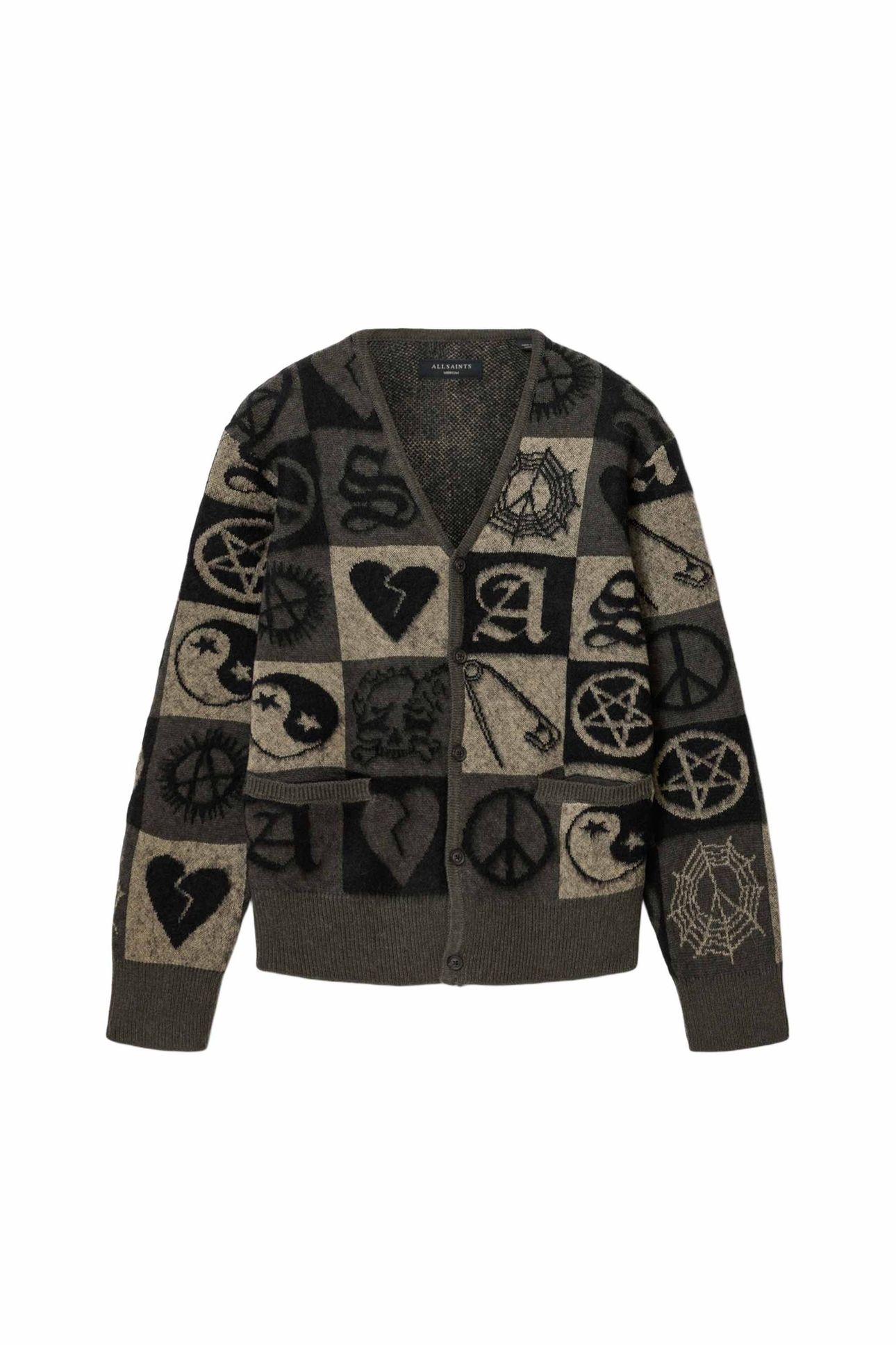 TRAVIS CARDIGAN OLIVE GREEN/BLACK 6