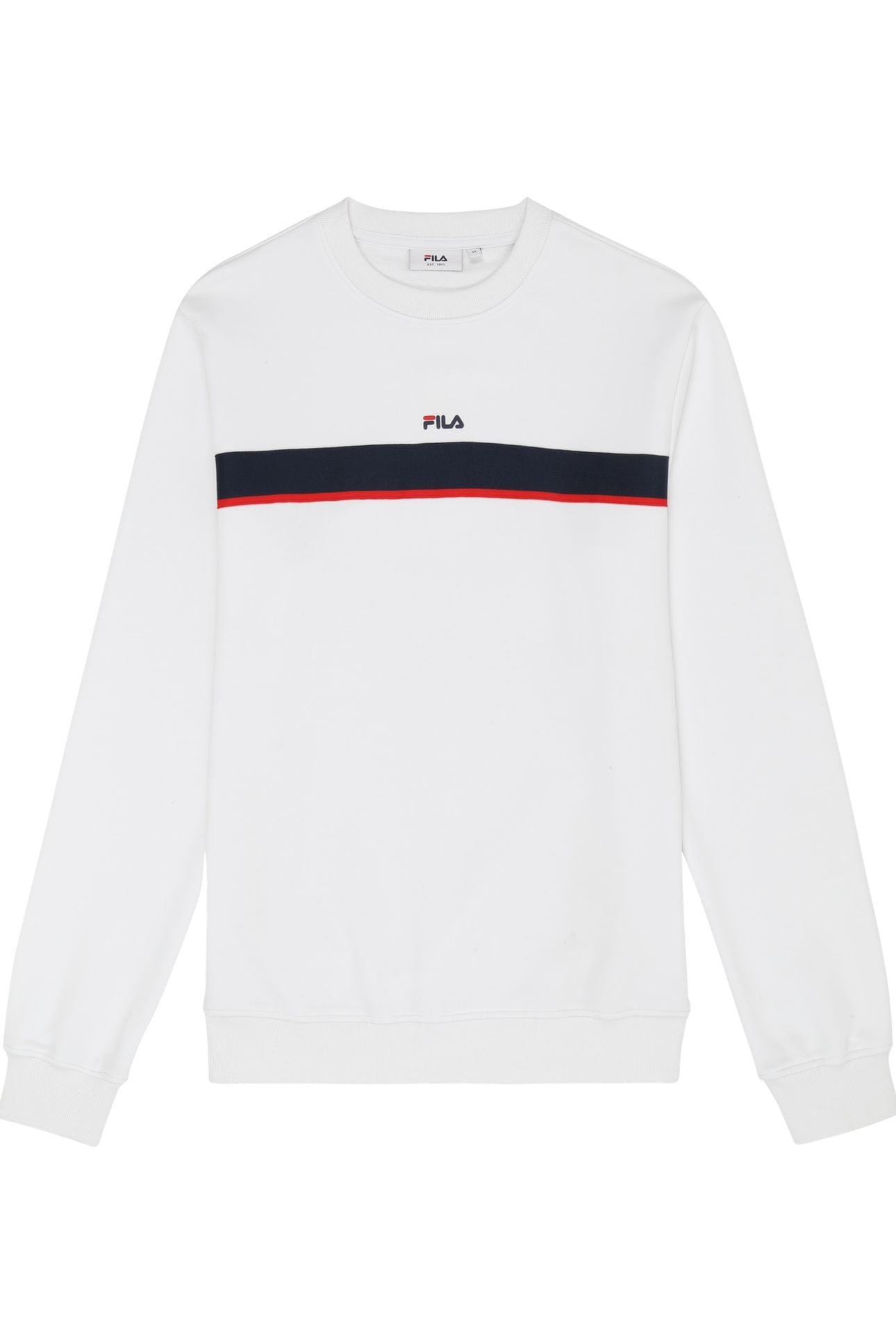 SAGANO REGULAR TAPED CREWNECK SWEATSHIRT BRIGHT WHITE 4