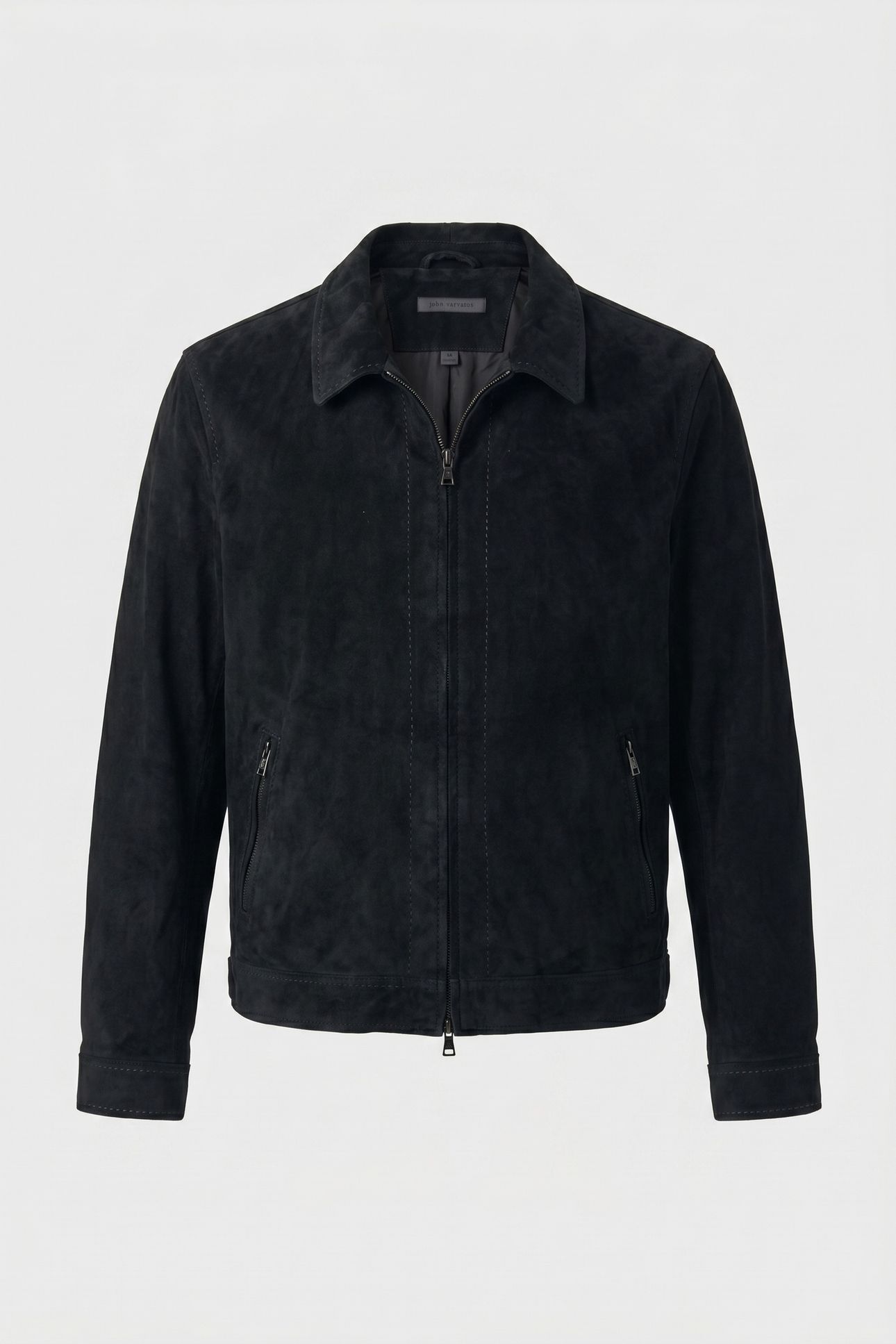 DUNDY JACKET - ZIP CLOSURE VELVET JACKET CHARCOAL 3