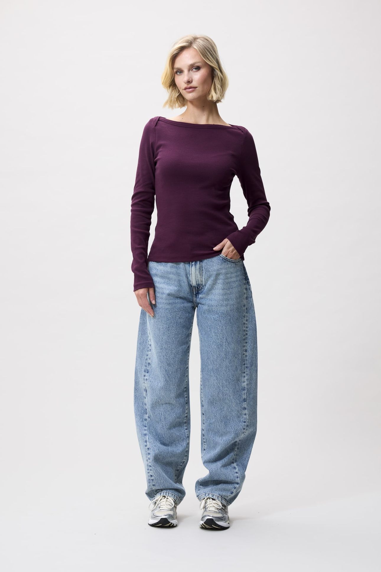 BOATNECK RIB LONG SLEEVE WINETASTING 1