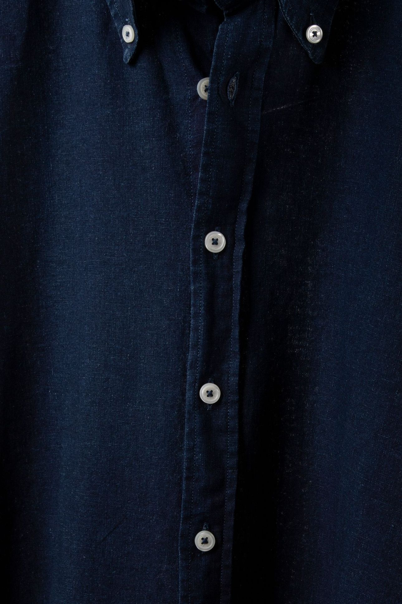 SLIM FIT COTTON-LINEN CHAMBRAY BUTTON DOWN SHIRT BLUE 6