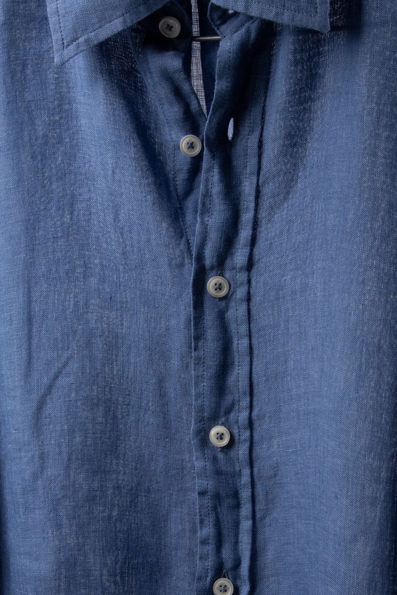 CLASSIC COLLAR SHIRT LINEN BLUE 6