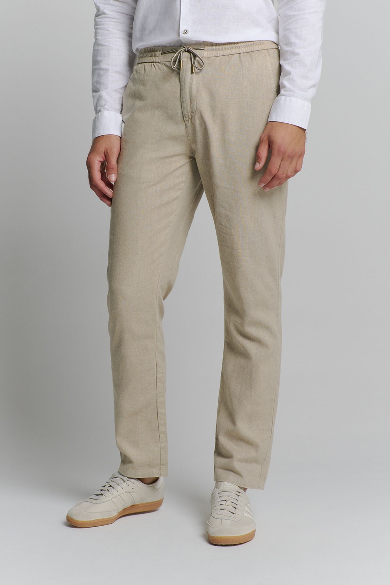 PANTS WITH LINEN GARMENT DYED LIGHT DESERT 2