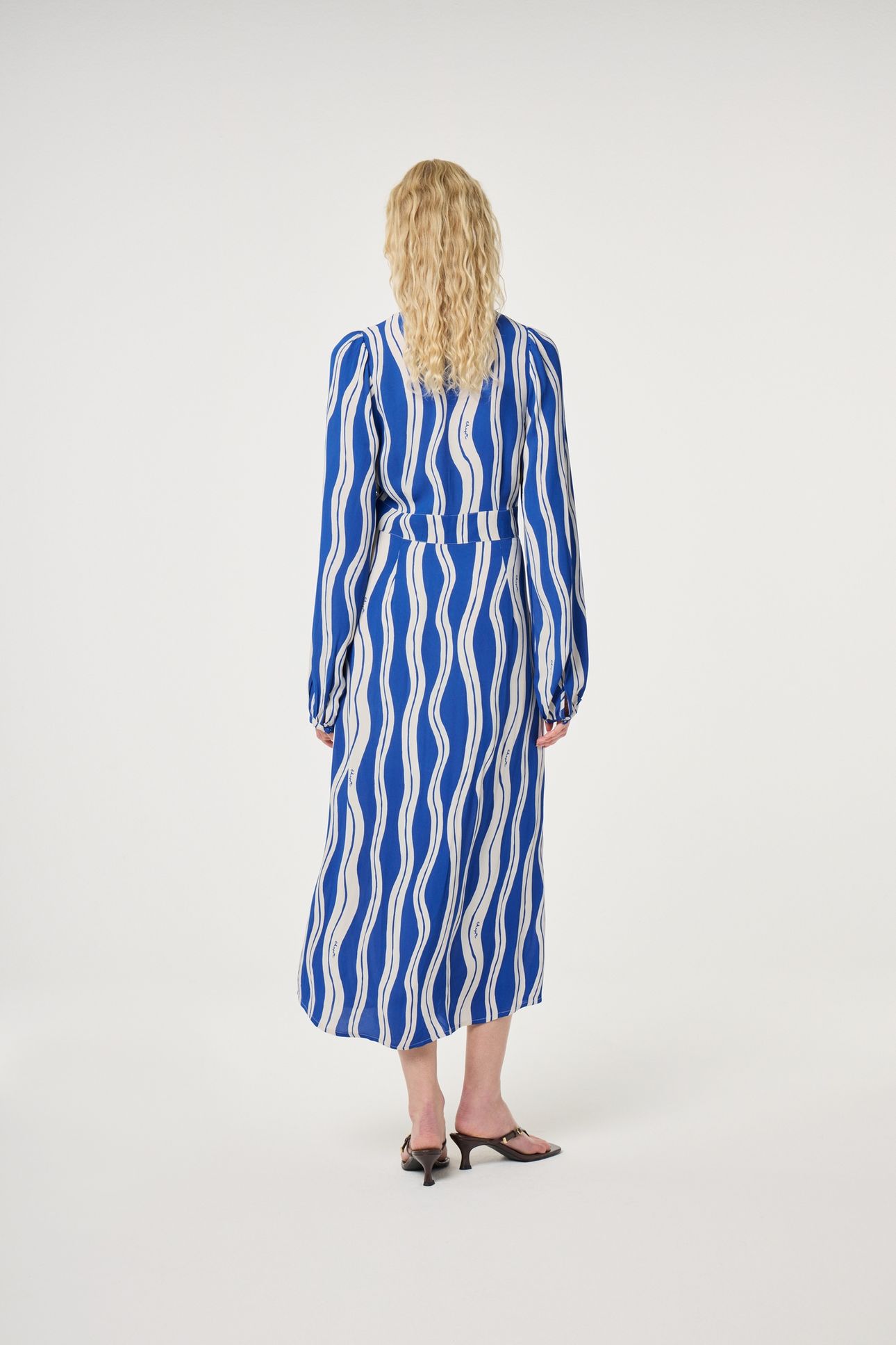 ANA DRESS COSY WHITE/COBALT 2