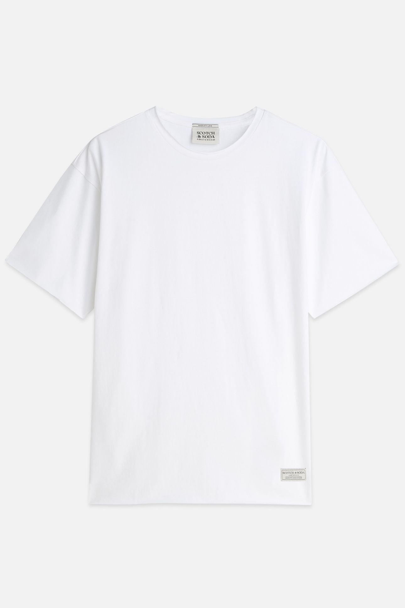 CORE RAW-EDGED RELAXED-FIT GARMENT-DYED T-SHIRT WHITE/PASTEL 4