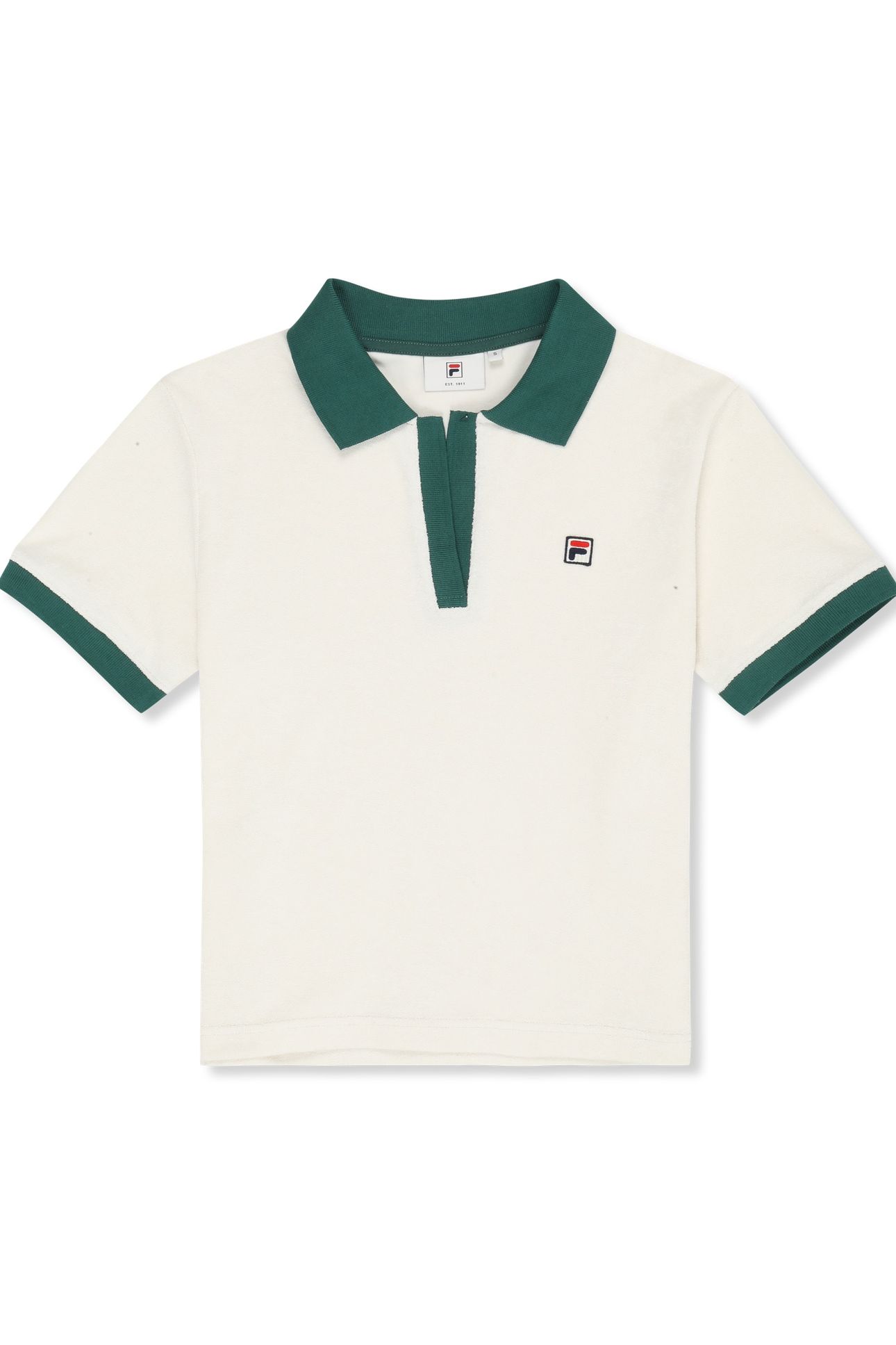 BELFORT RELAXED JOHNNY COLLAR TOWELLING TOP EGRET-POSY GREEN 4