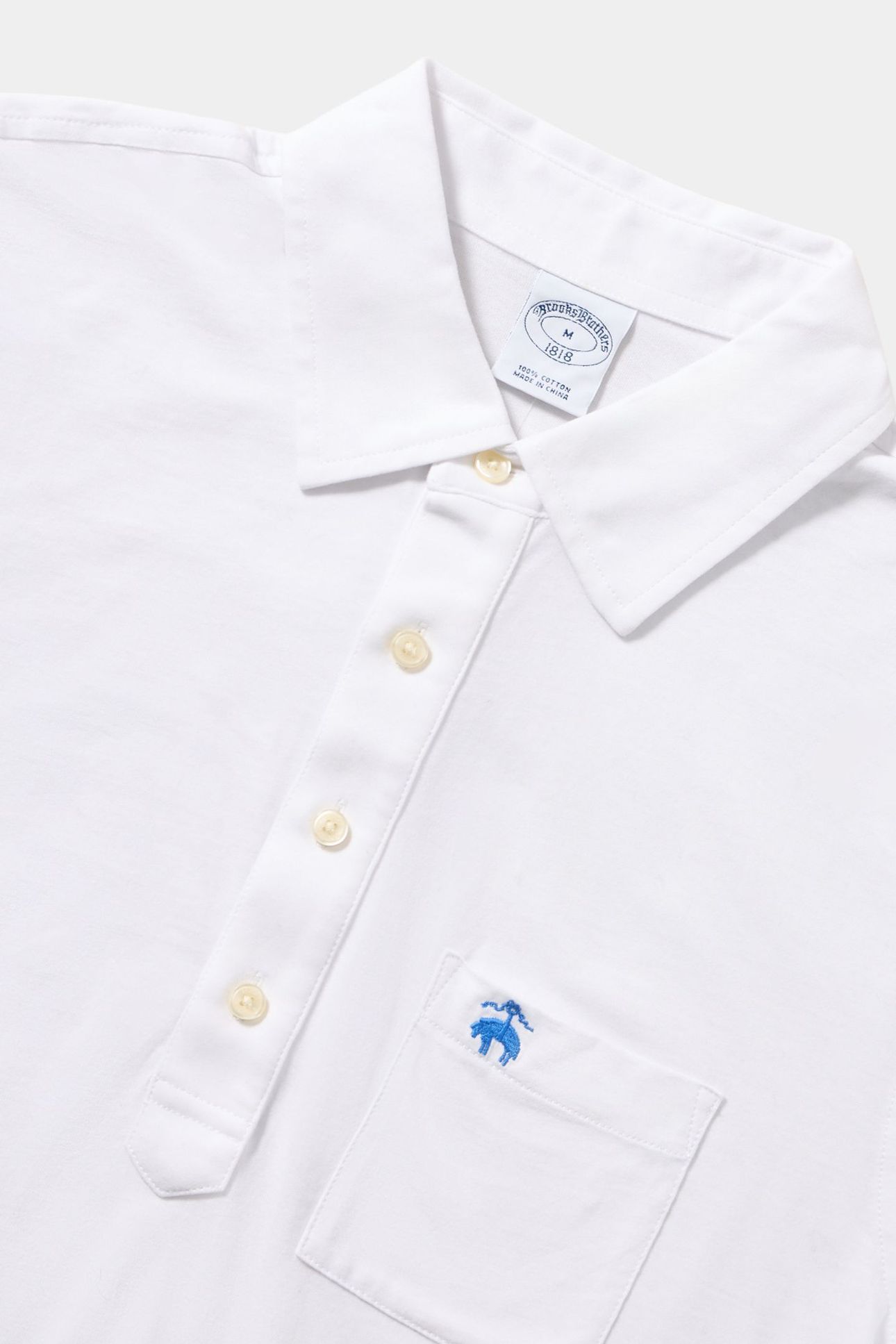 KNIT LONG SLEEVE POLOS WHITE 5