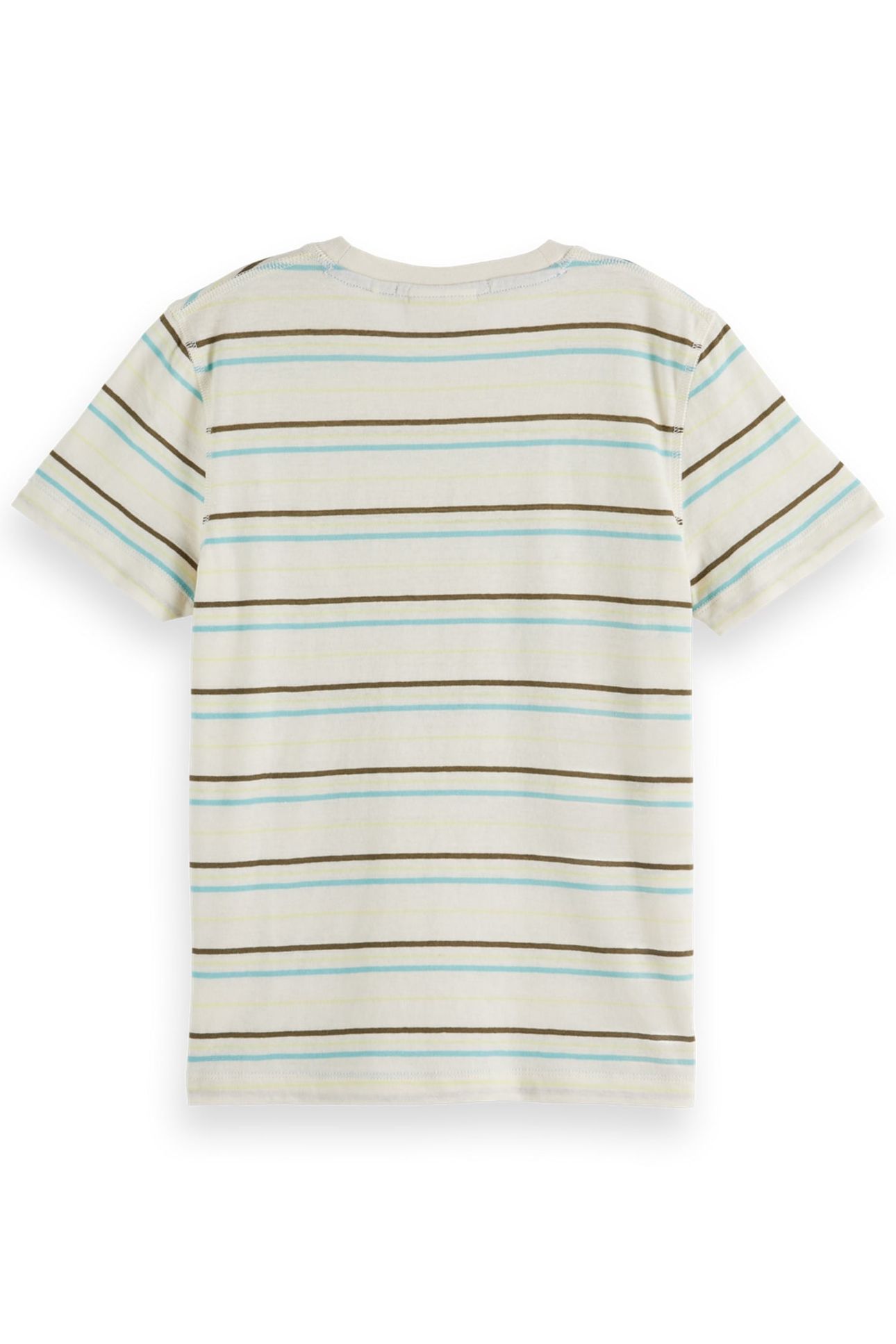BOY RELAXED-FIT YARN-DYED STRIPED T-SHIRT SOFT ICE/ NEON YEL 2