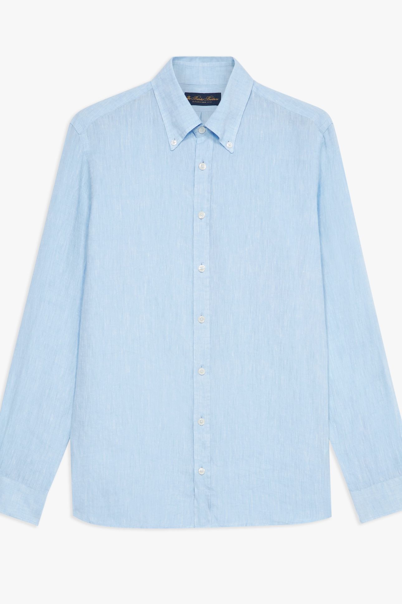 BUTTON DOWN SHIRT LINEN LIGHT BLUE 1