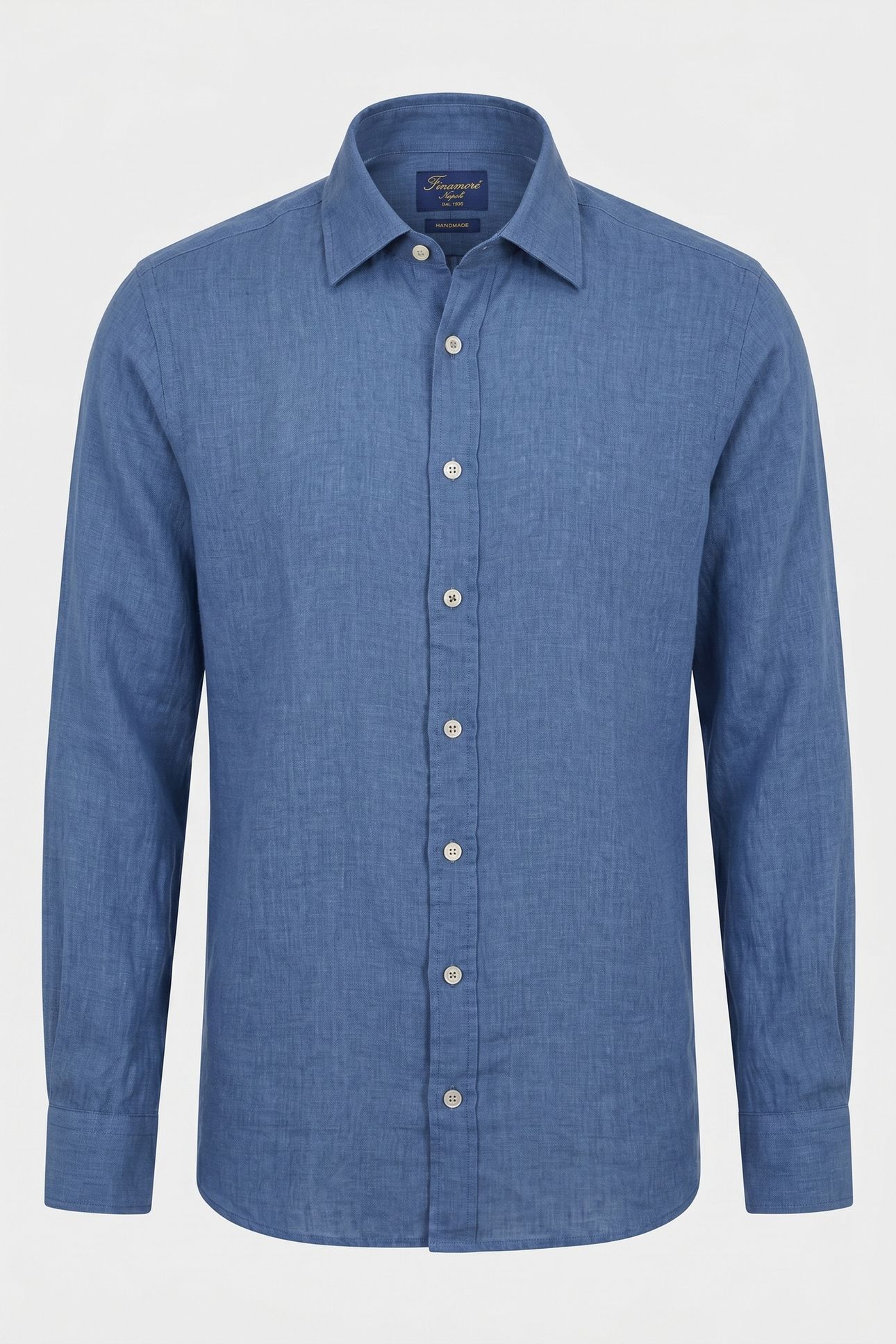 CLASSIC COLLAR SHIRT LINEN BLUE 5
