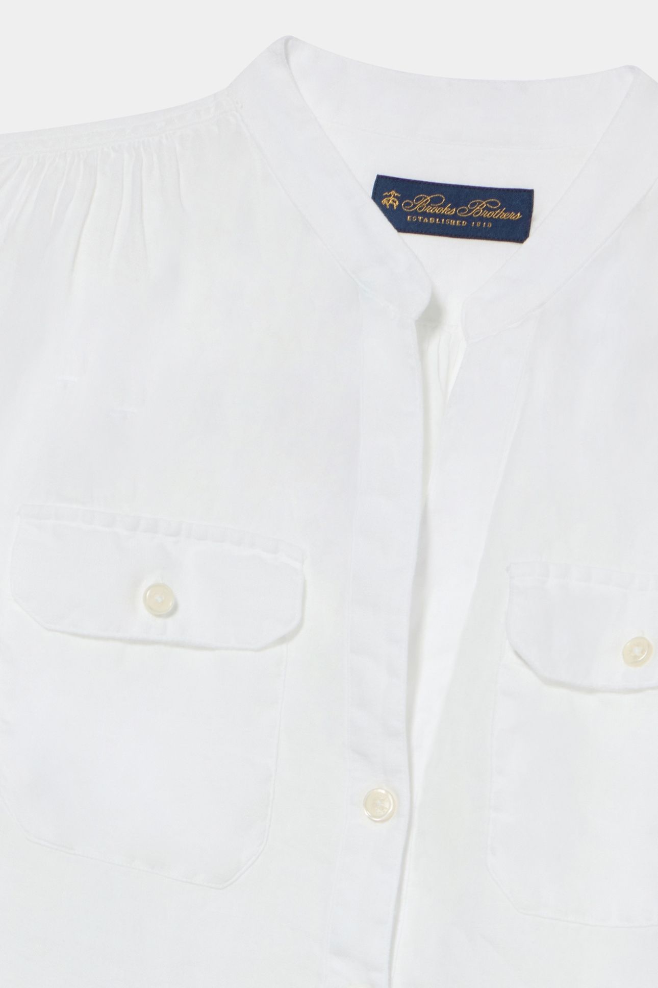 COREAN COLLAR SHIRT LINEN WHITE 5