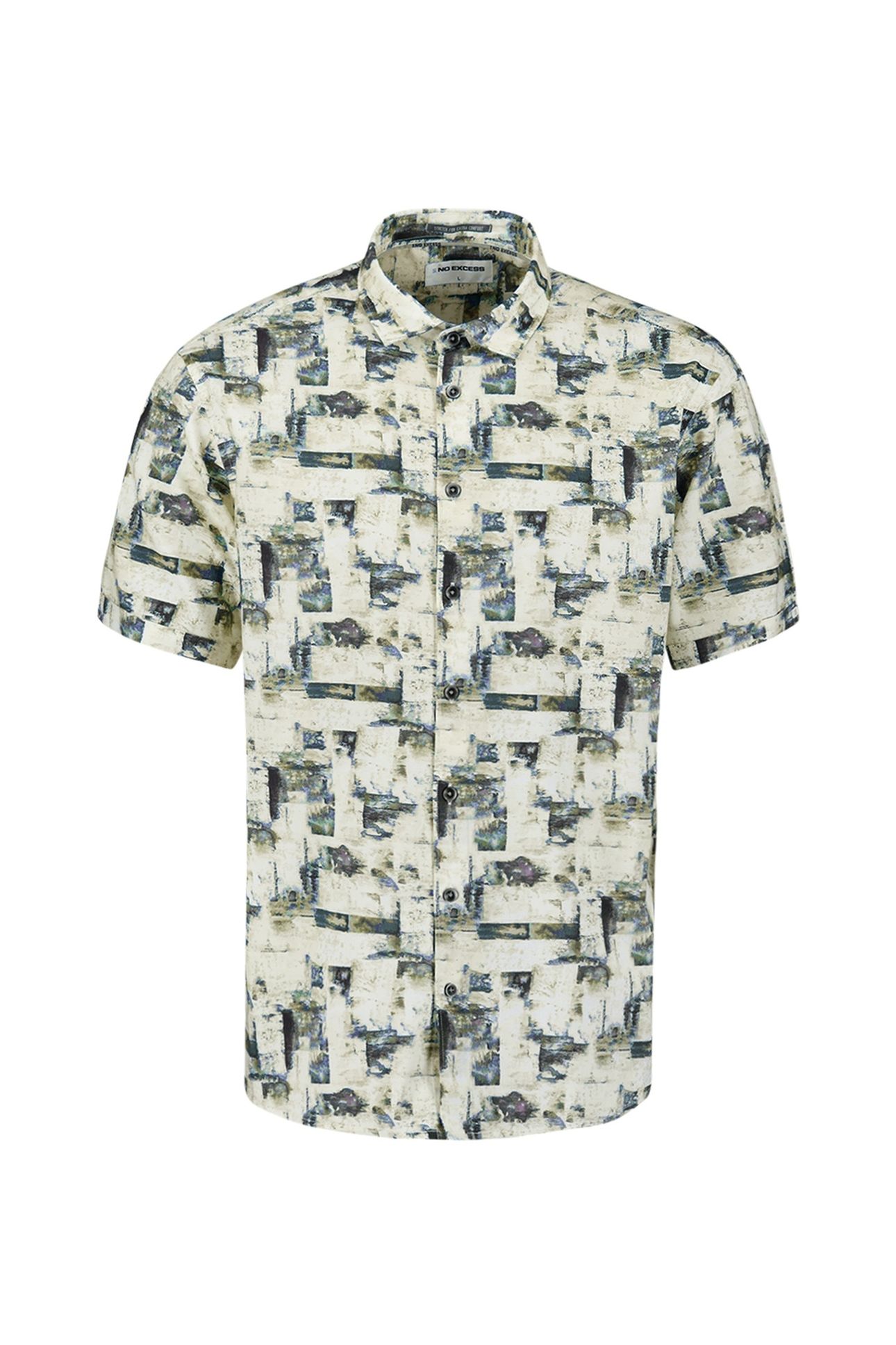 SHIRT SHORT SLEEVE ALLOVER PRINTED BLUE 3