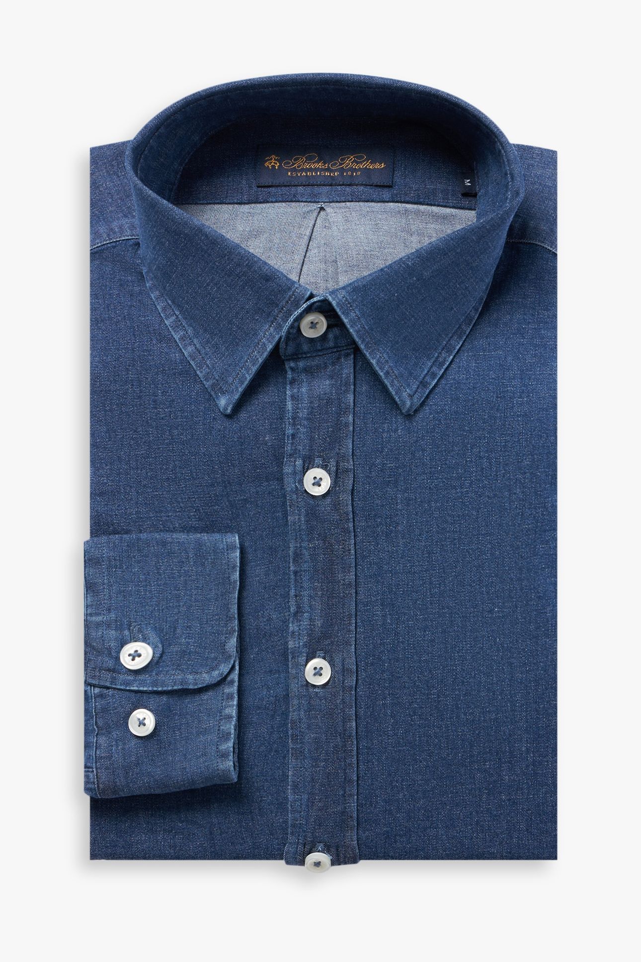 CLASSIC COLLAR DENIM SHIRT BLUE 2