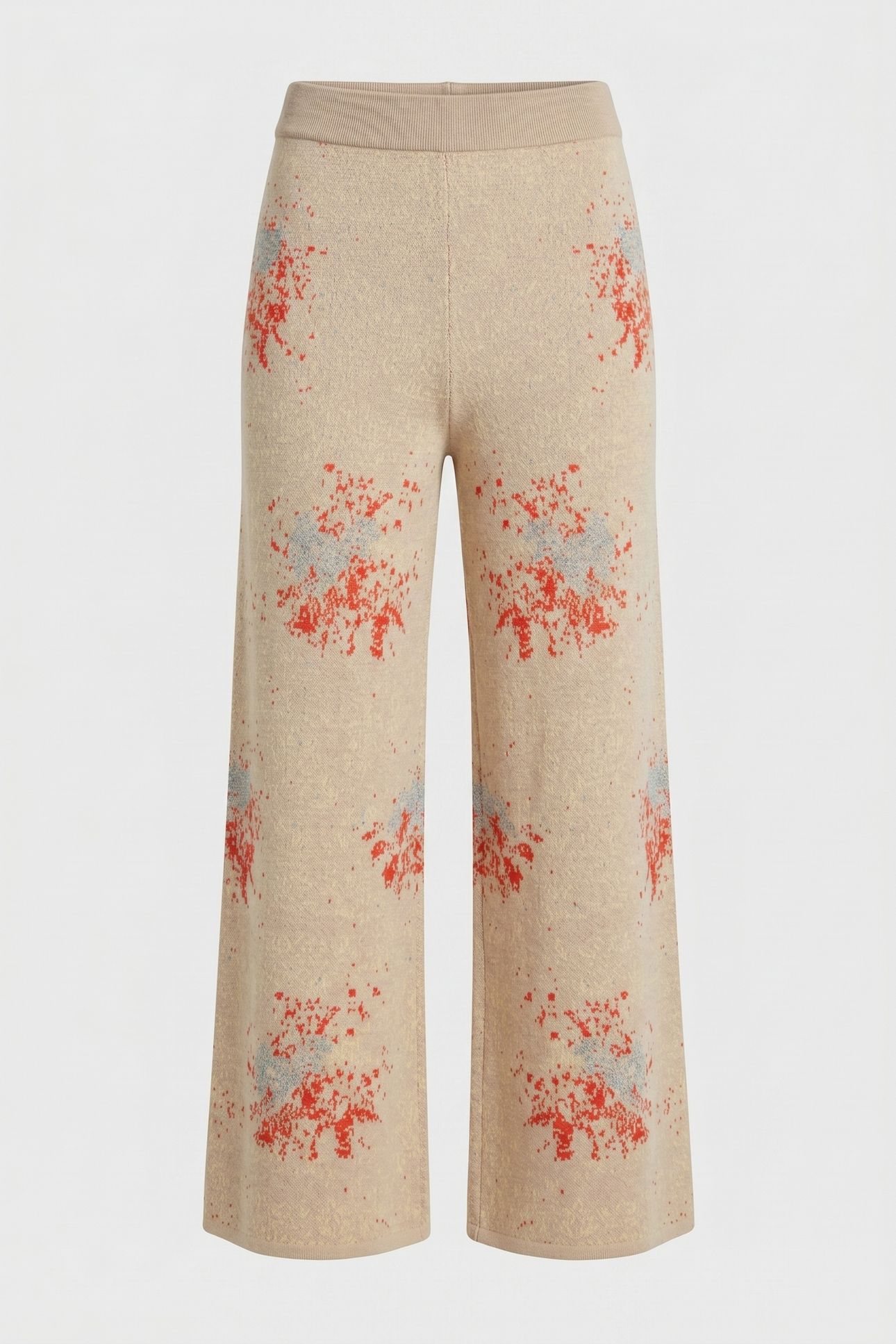 KNITTED JAQUARD PANTS CAFFEE LATTE 4