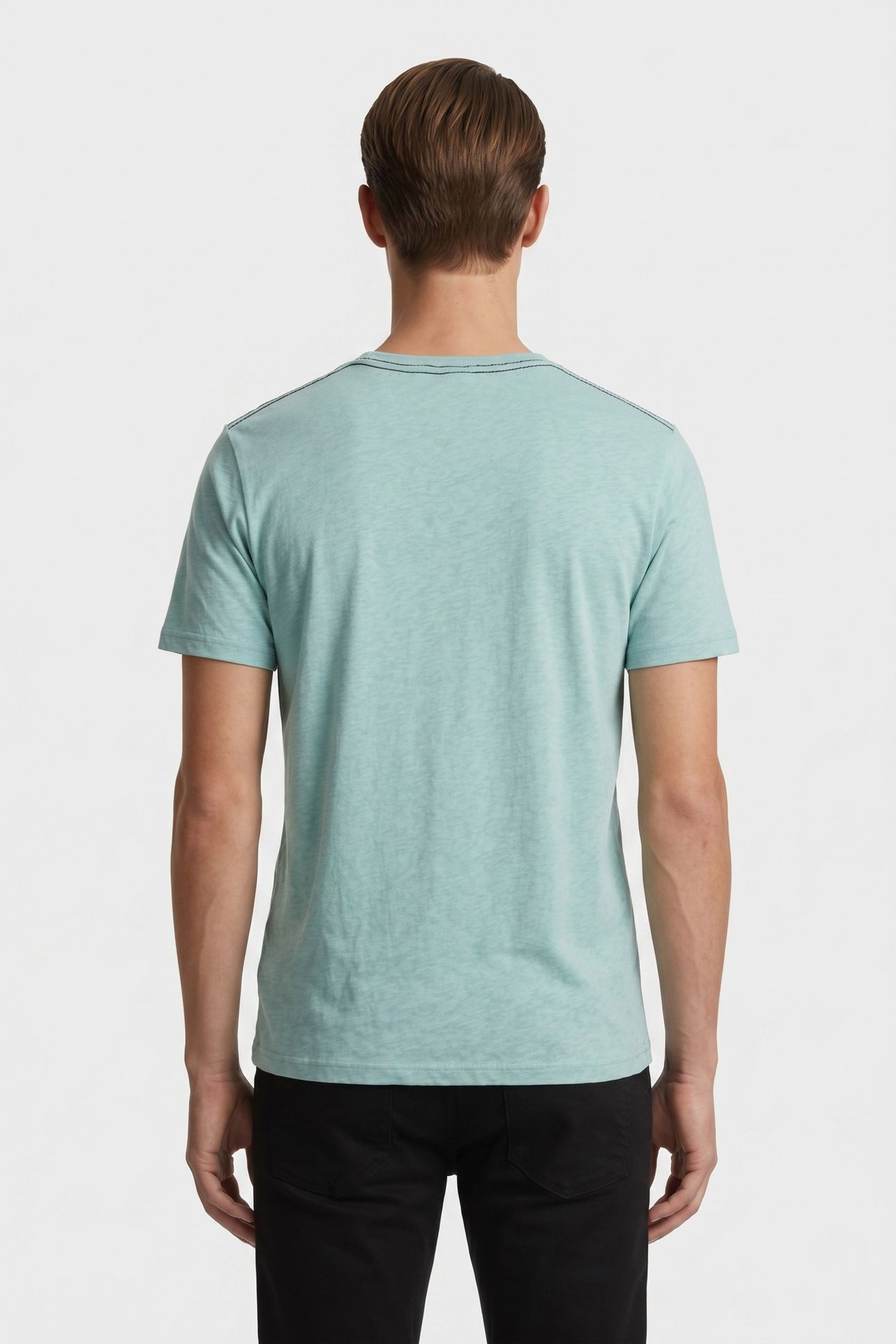 T-SHIRT CREWNECK MELANGE CHEST PRINT ICE 3