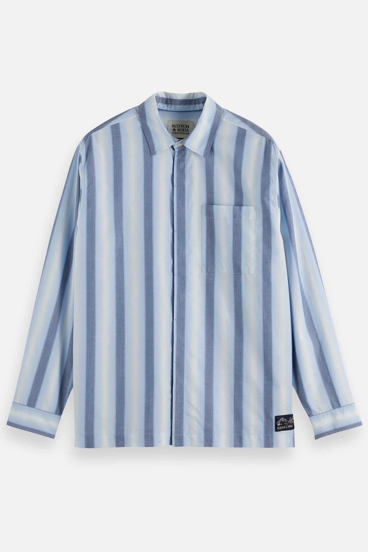 SHADOW-STRIPE RELAXED-FIT SHIRT PEACOAT SHADOW STRIPE 4