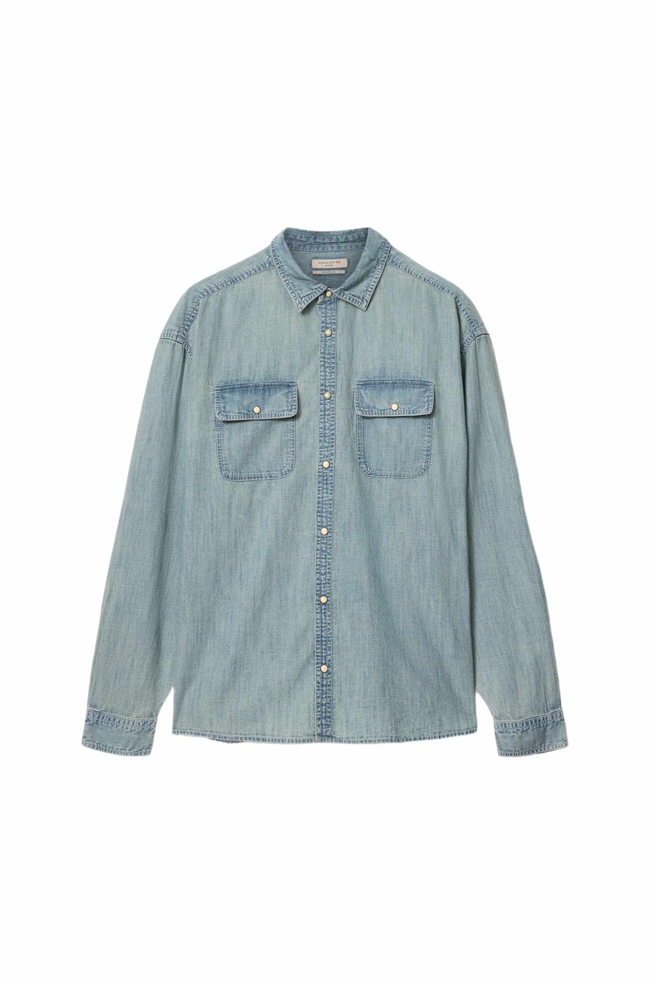 GRIBBS LS SHIRT FADED INDIGO 6