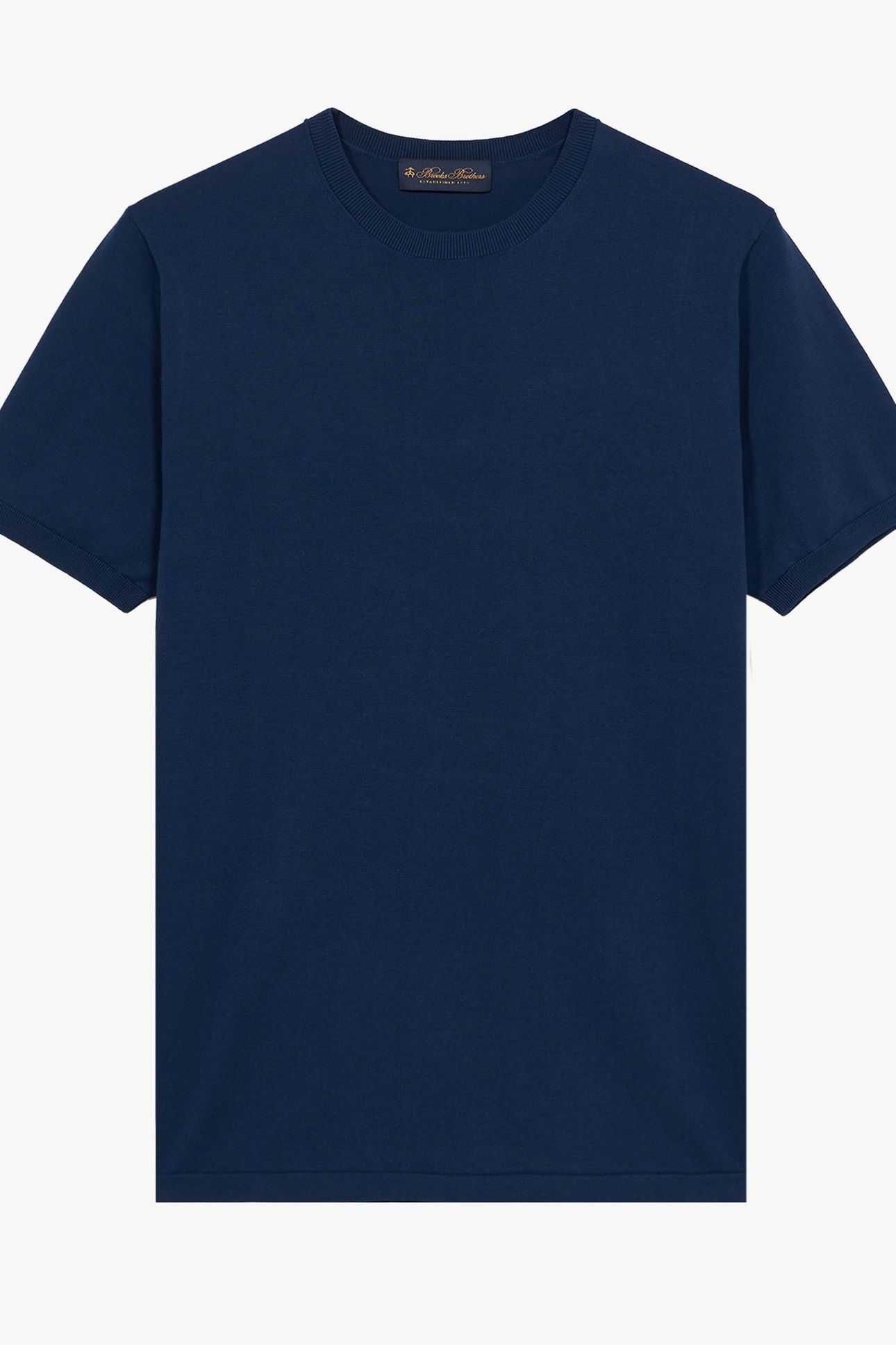 DARK BLUE MAKO COTTON SHORT SLEEVE SWEATER DARK BLUE 4