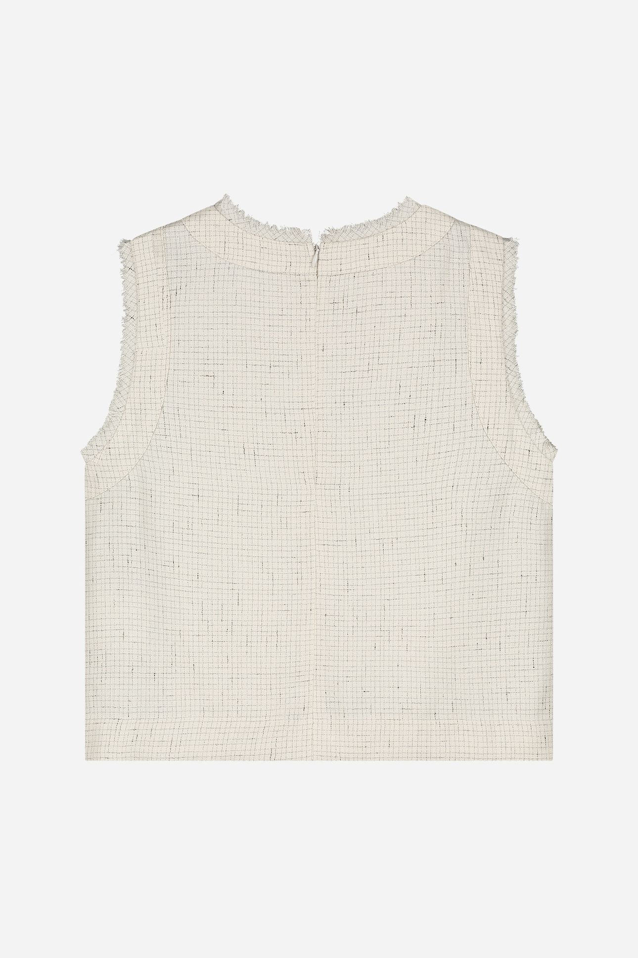NOUS SOMMES LABELS – PATTIE TWEED TOP WHITE 5