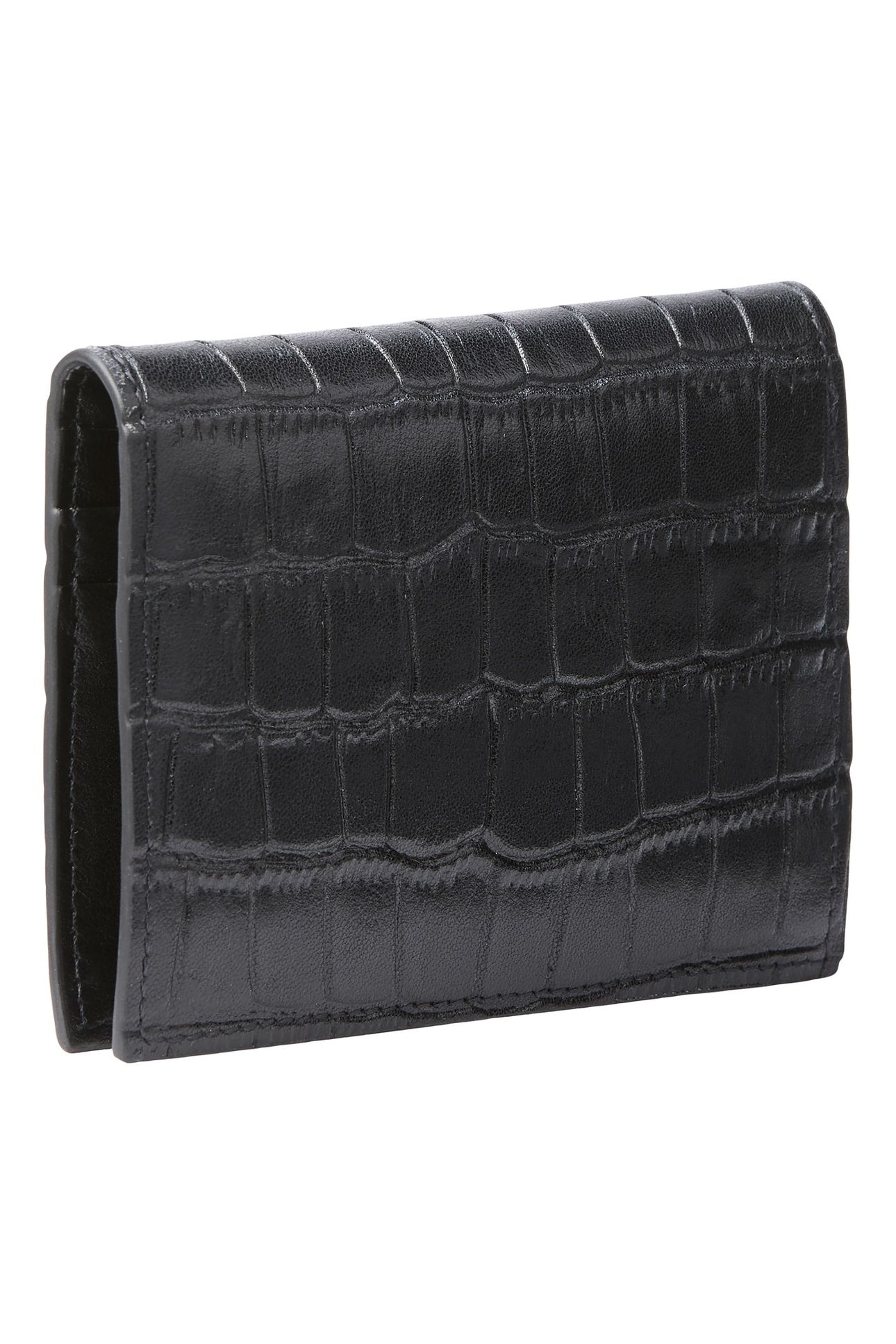 CROC EMBOSSED CARDHOLDER BLACK 3
