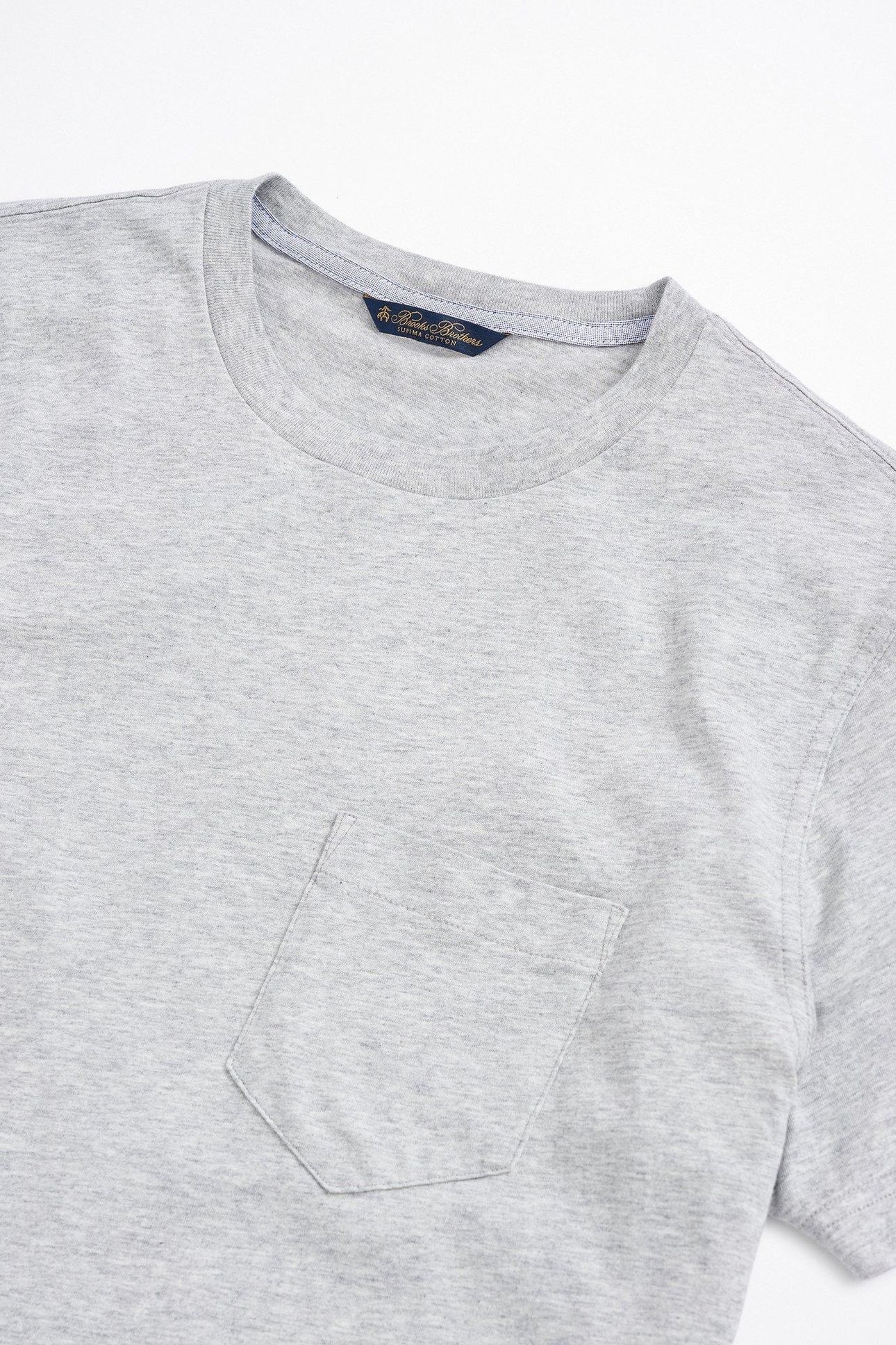 SUPIMA CREWNECK COTTON T-SHIRT GREY 4