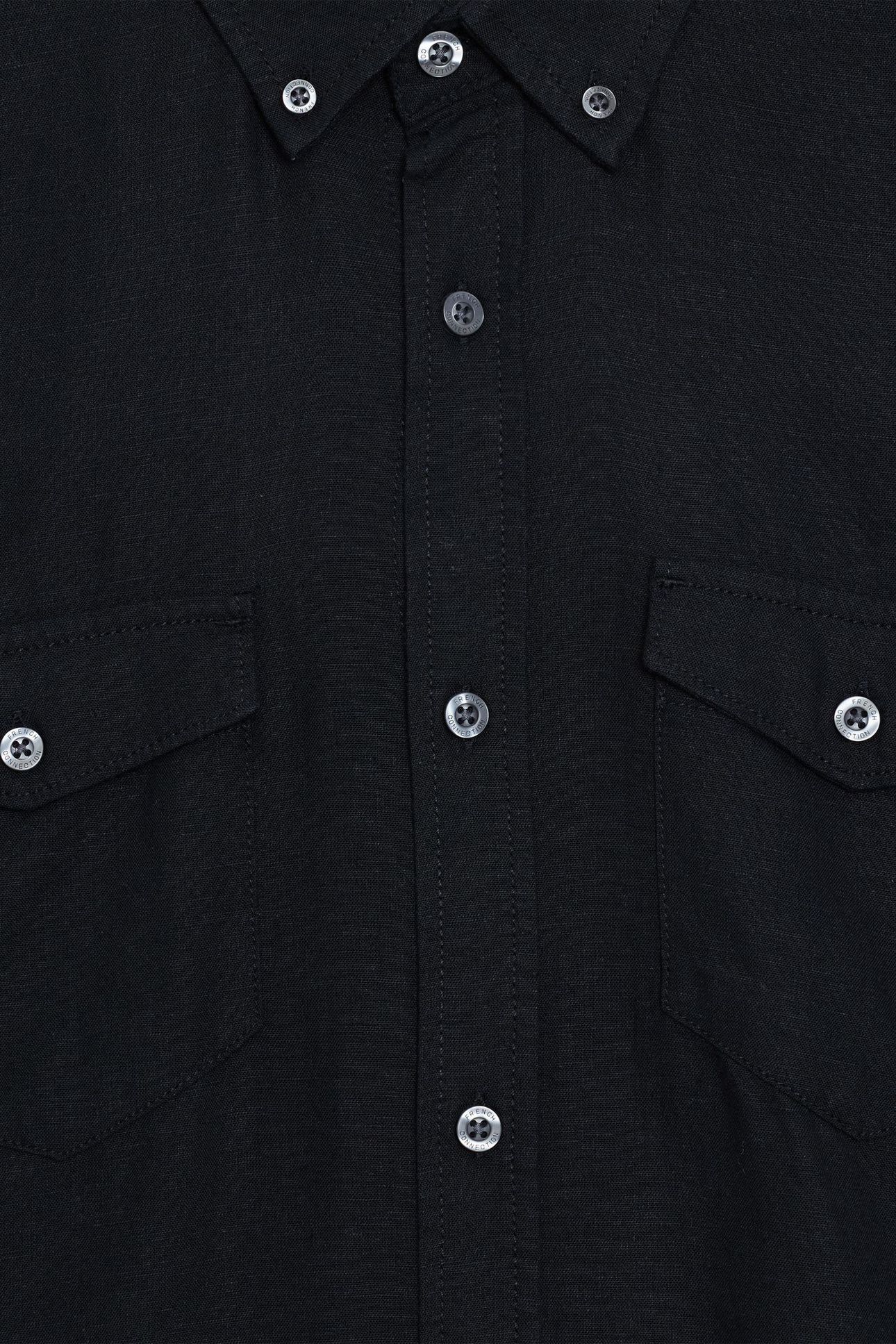 LINEN 2 POCKET LS BLACK 4