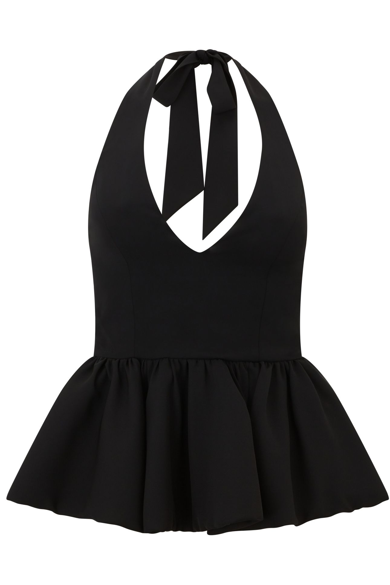 PEPLUM TOP BLACK 5