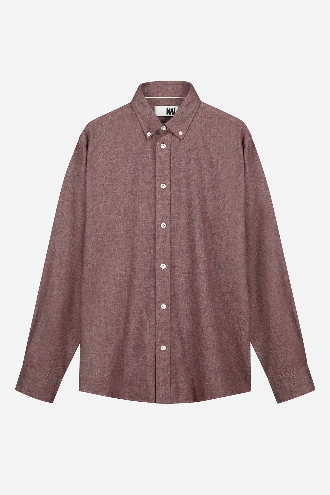 WAL – JAMES BRUSHED TWILL REGULAR SHIRT BURGUNDY 1