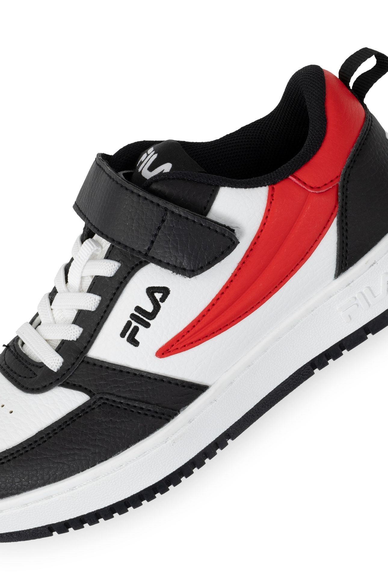 REGA NF VELCRO KIDS BLACK-FILA RED 4