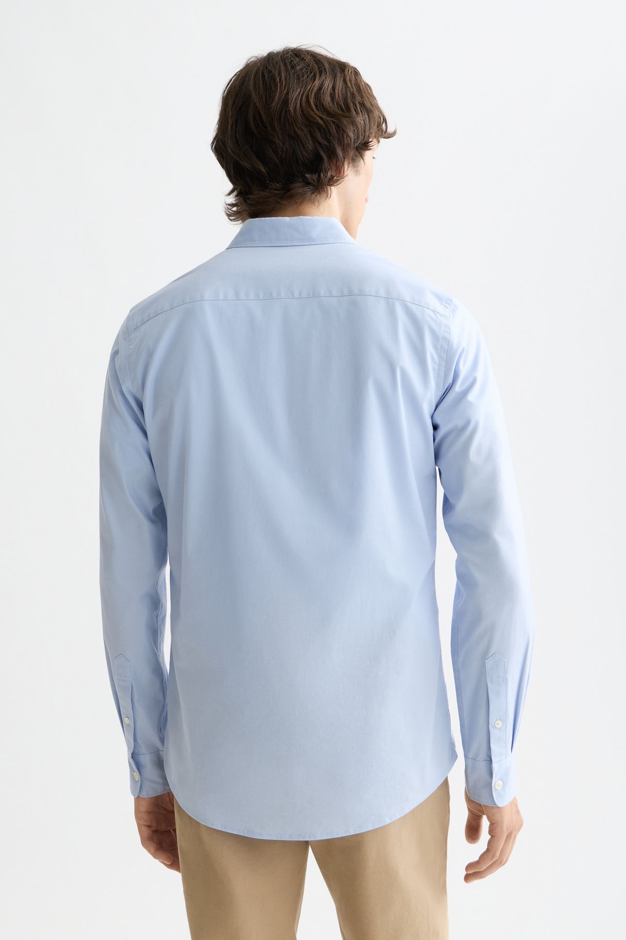 NOS COTTON POPLIN SLIM-FIT SHIRT SHIRT BLUE 2