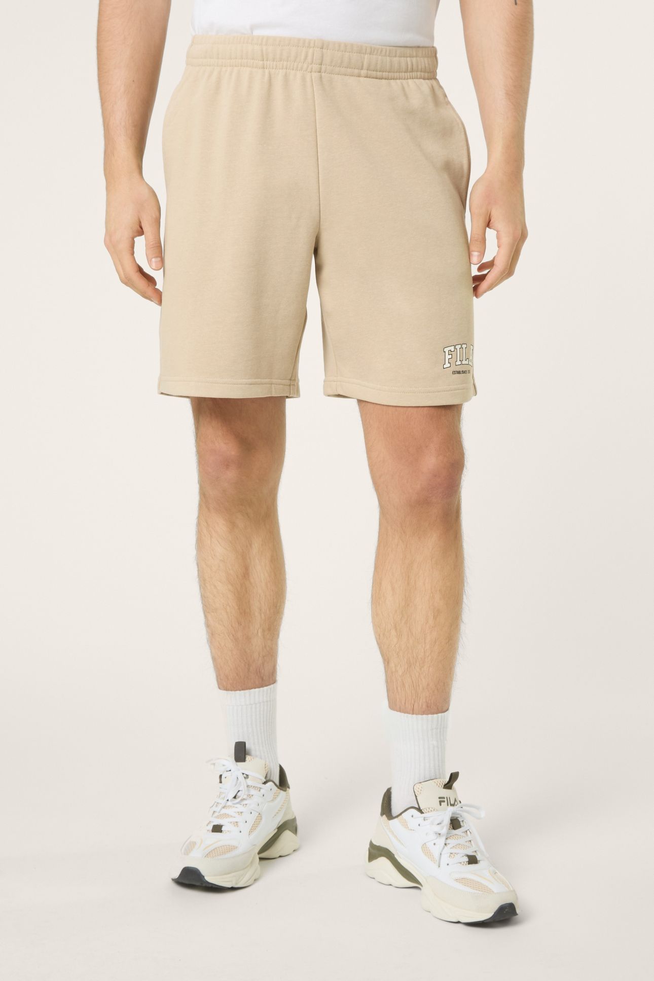 RIFREDI REGULAR GRAPHIC SWEAT SHORTS WHITE PEPPER 1