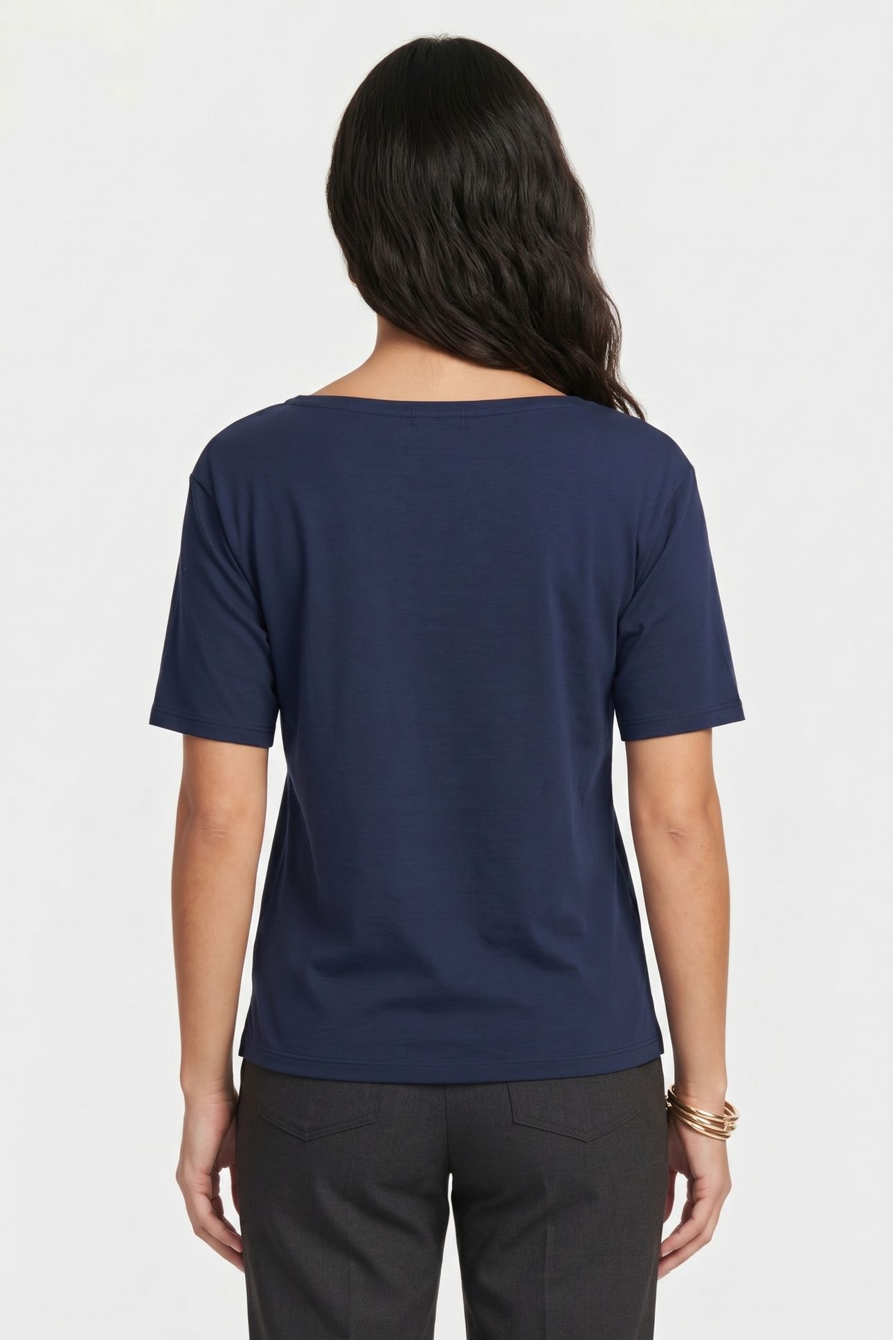LOGOED T-SHIRT COTTON NAVY 2