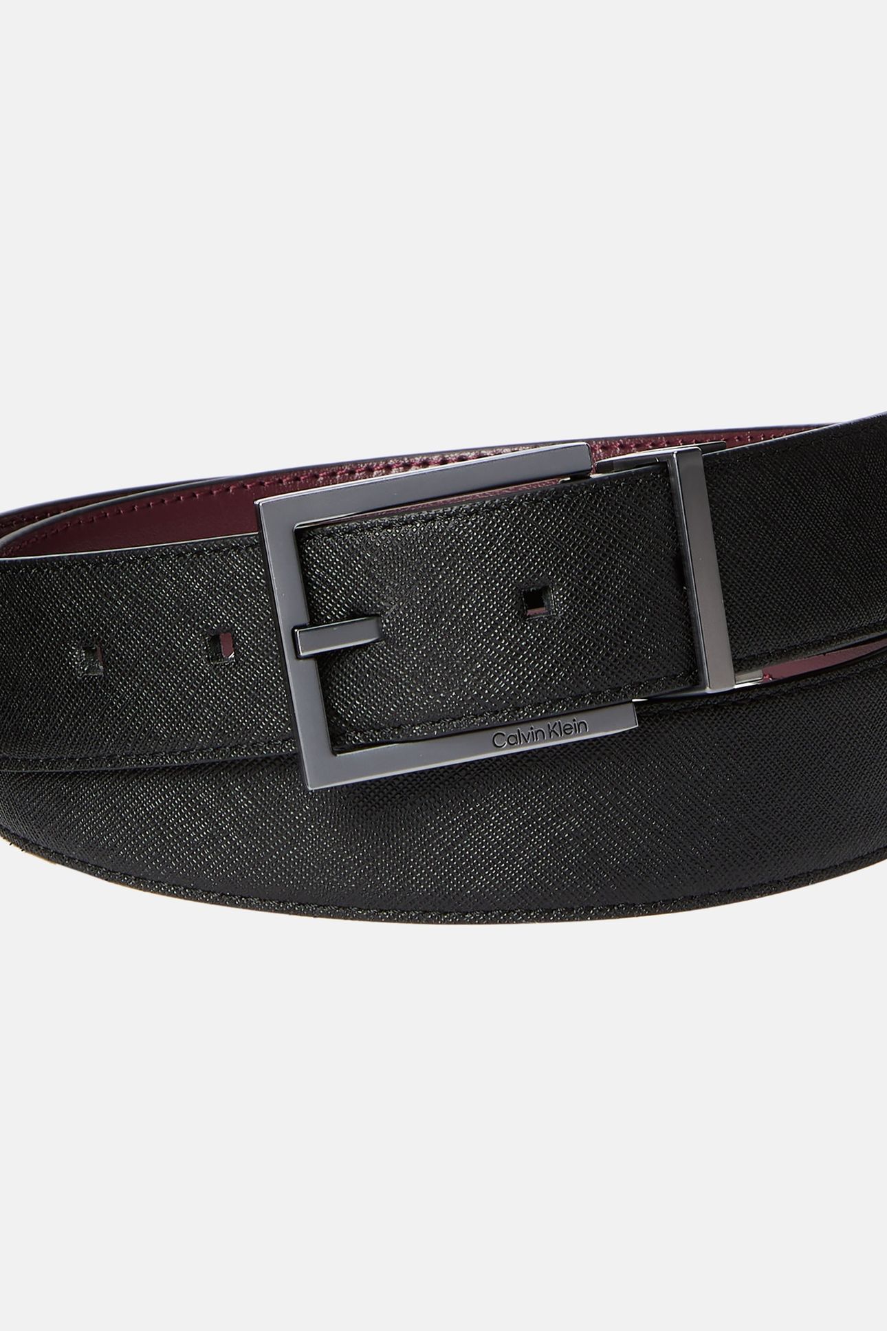 SQUARE BUCKLE 32MM BELT BLACK/DECADENT CHOCOLATE 3