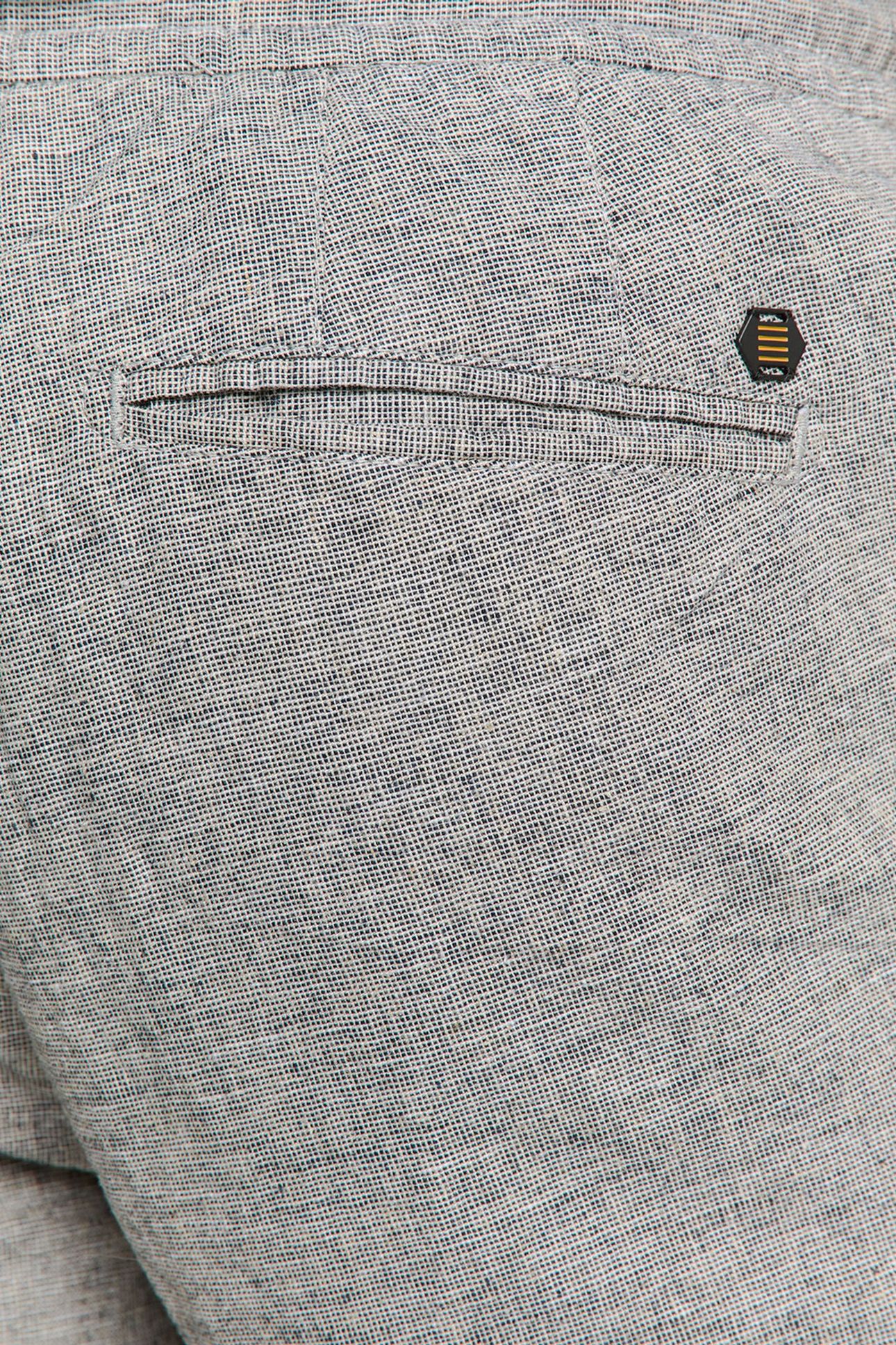 SHORT WITH LINEN MELANGE DEEP BLUE 6