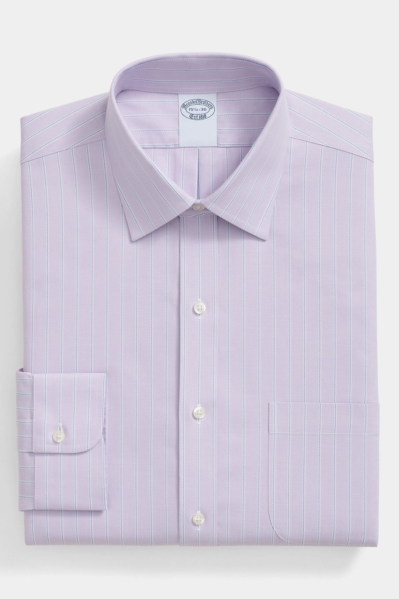 SLIM FIT NON-IRON OXFORD SHIRT WITH AINSLEY COLLAR LIGHT PUR 1