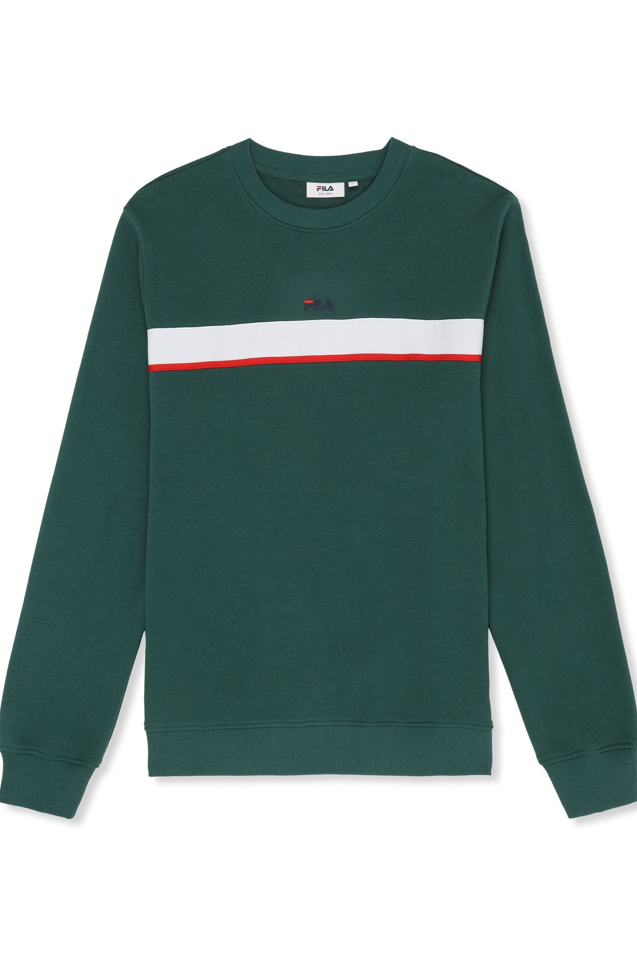 SAGANO REGULAR TAPED CREWNECK SWEATSHIRT POSY GREEN 4
