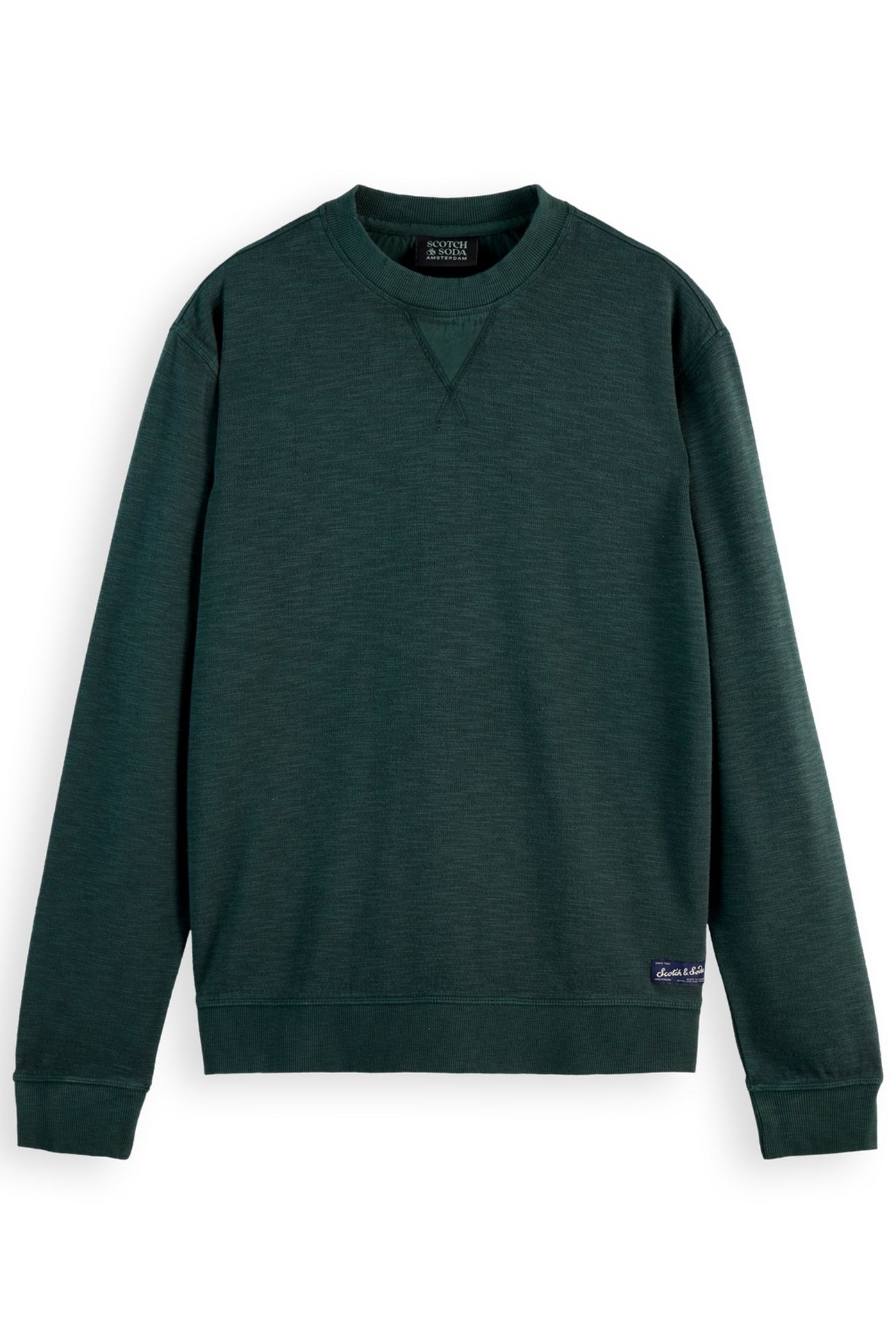 GARMENT DYE STRUCTURED SWEATSHIRT AMSTERDAM GREEN 1