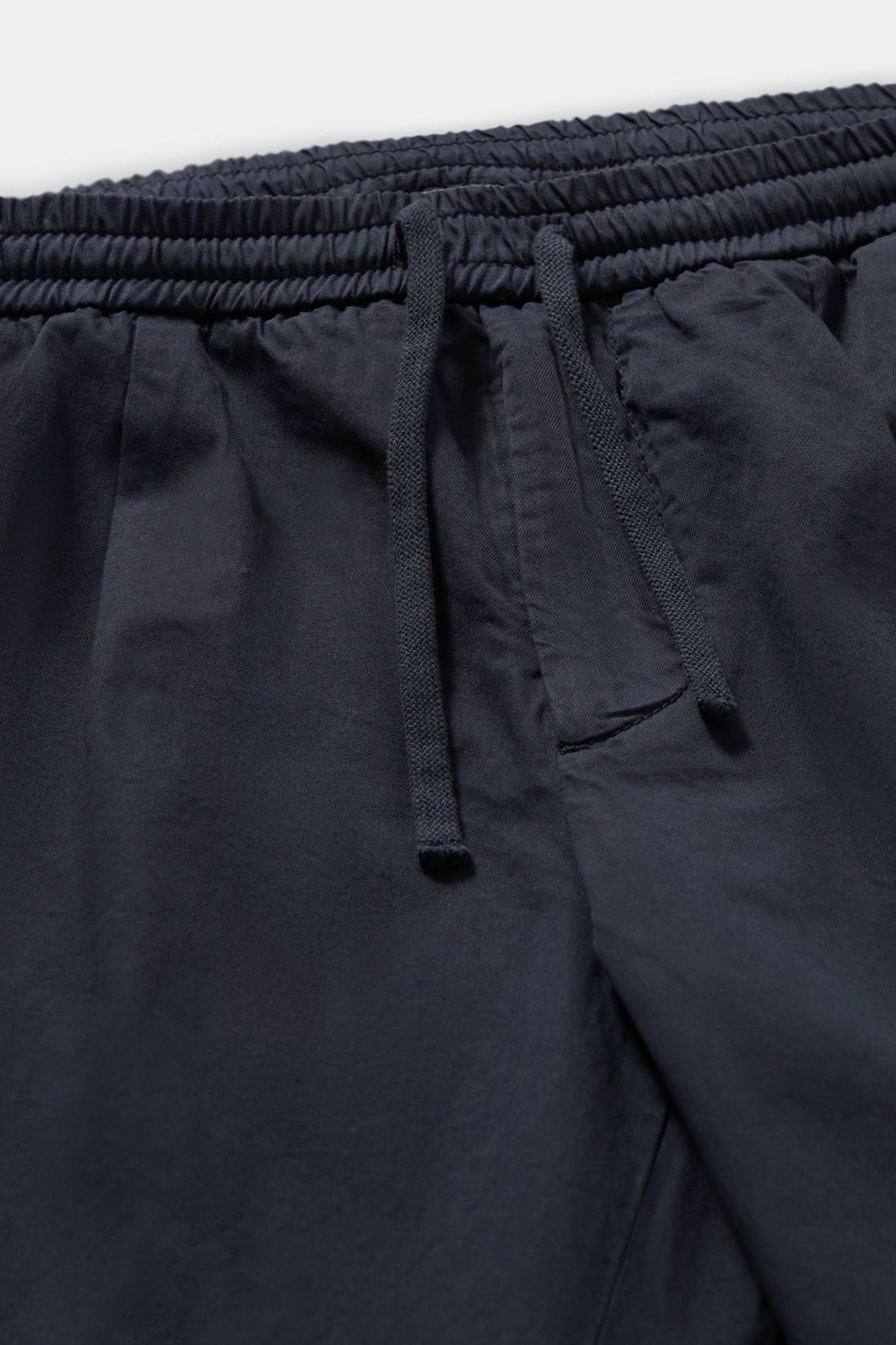 SLUB COTTON STRAIGHT-LEG PLEATED PANT NAVY 6