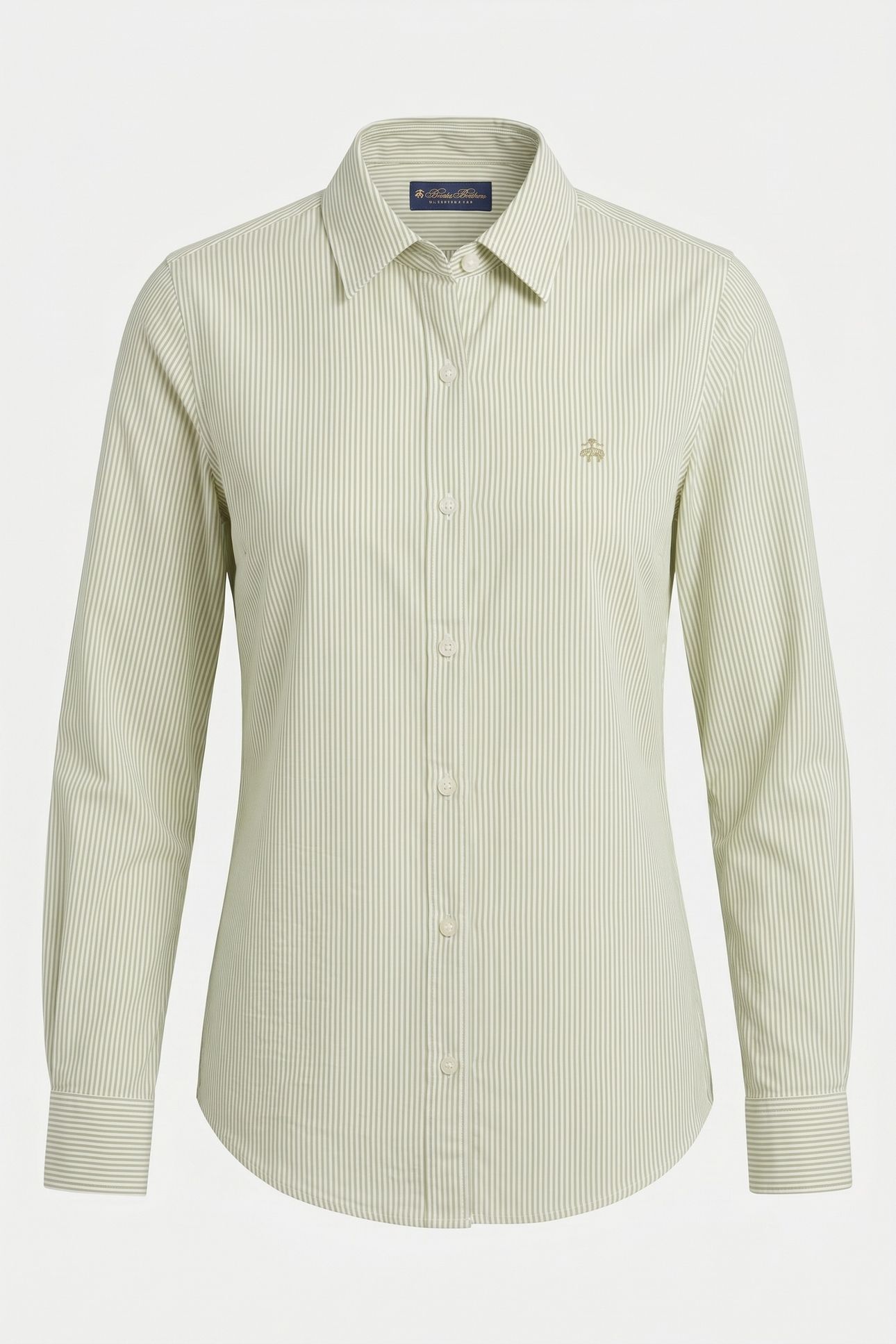 SEERSUCKER LOGOED SHIRT COTTON GREEN 4
