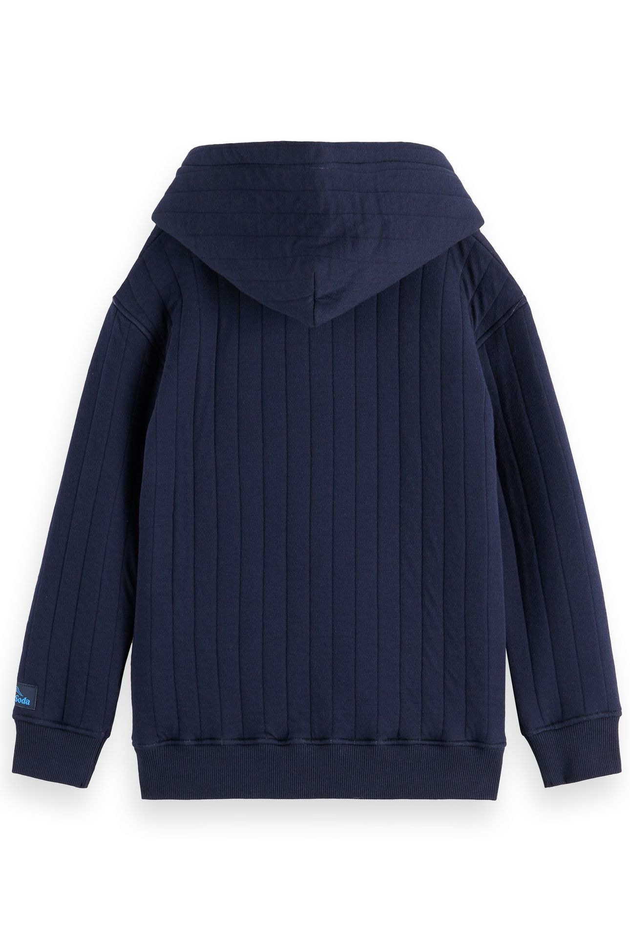 BOY RELAXED-FIT QUILTED PATCHWORK HOODIE SKY CAPTAIN 1