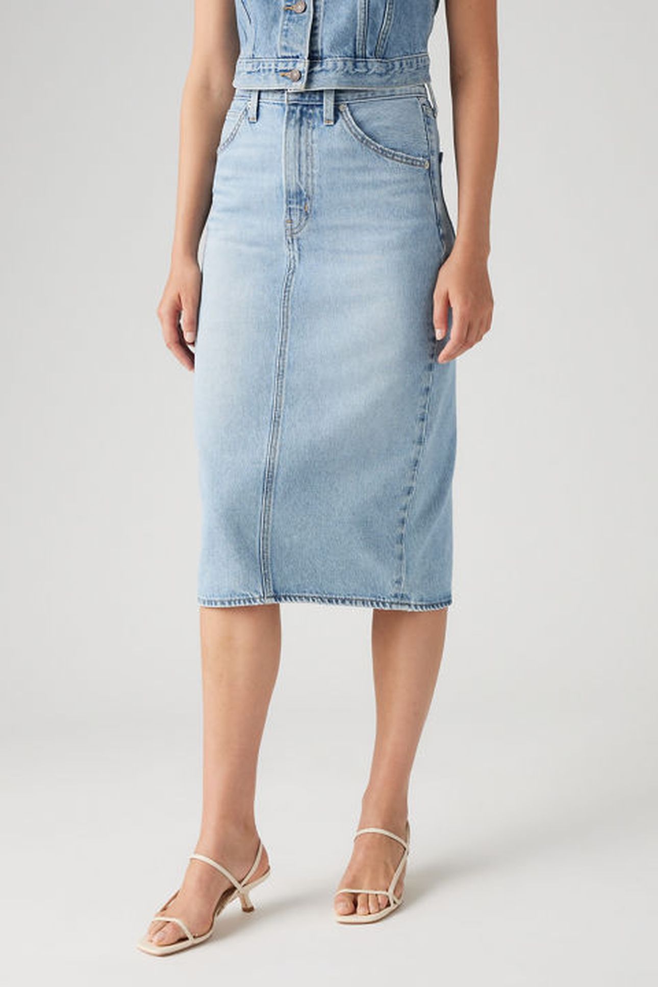 HIGH RISE BACK SLIT SKIRT 1