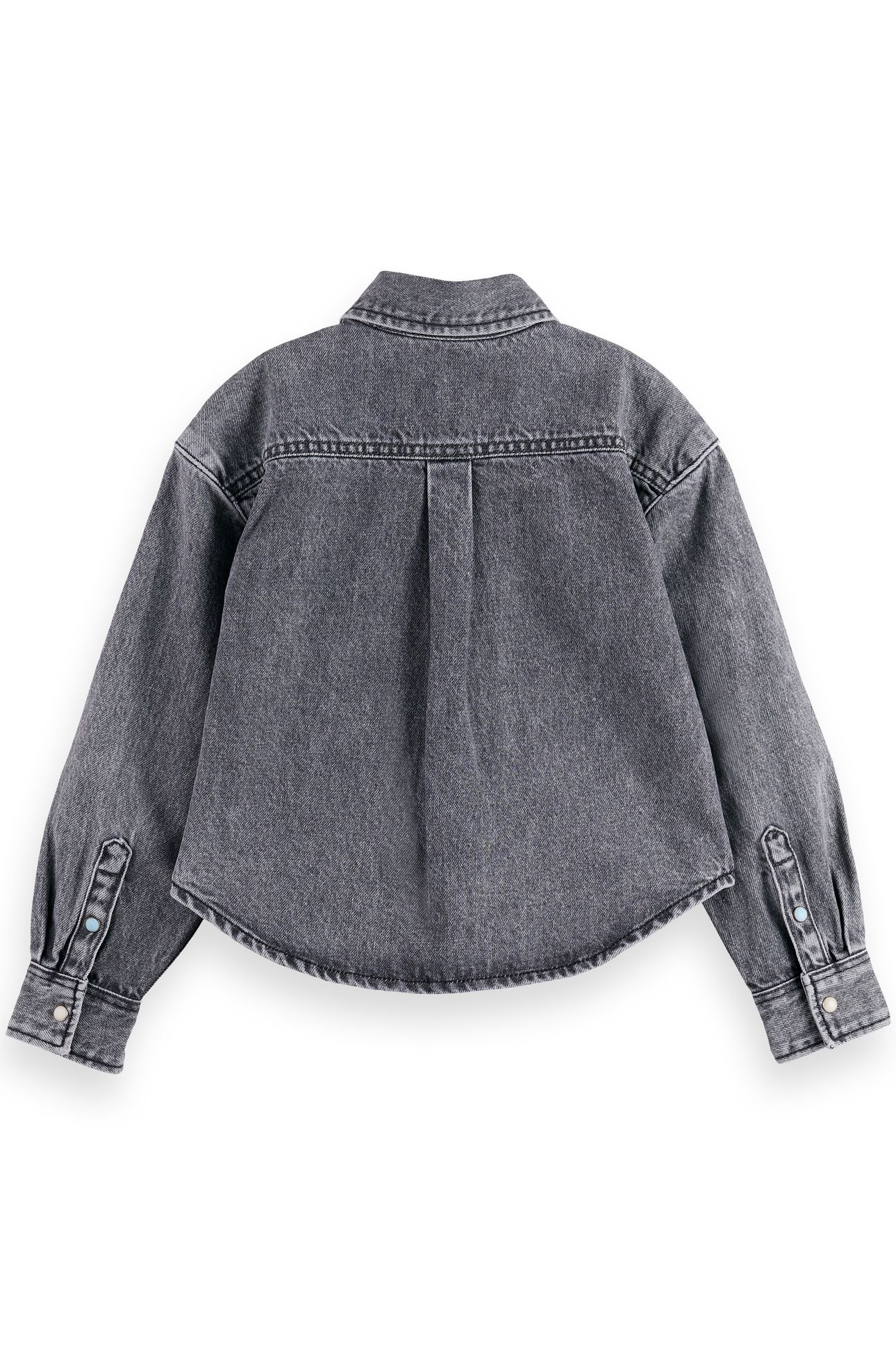GIRL WASHED BLACK DENIM OVERSHIRT BLACK MOUNTAIN BLACK MOUNT 2
