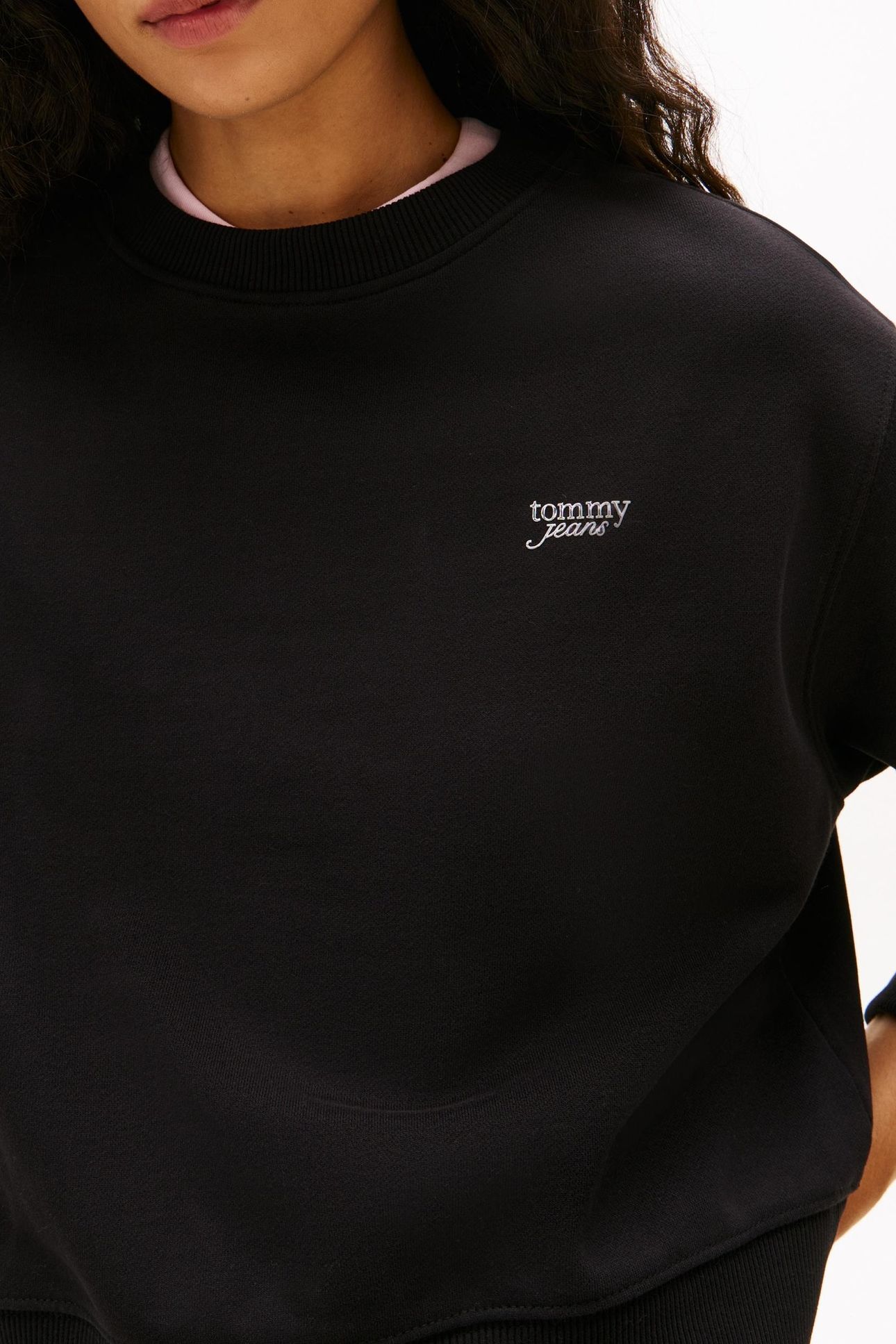 RELAXED CREW SWEATSHIRT BLACK 5
